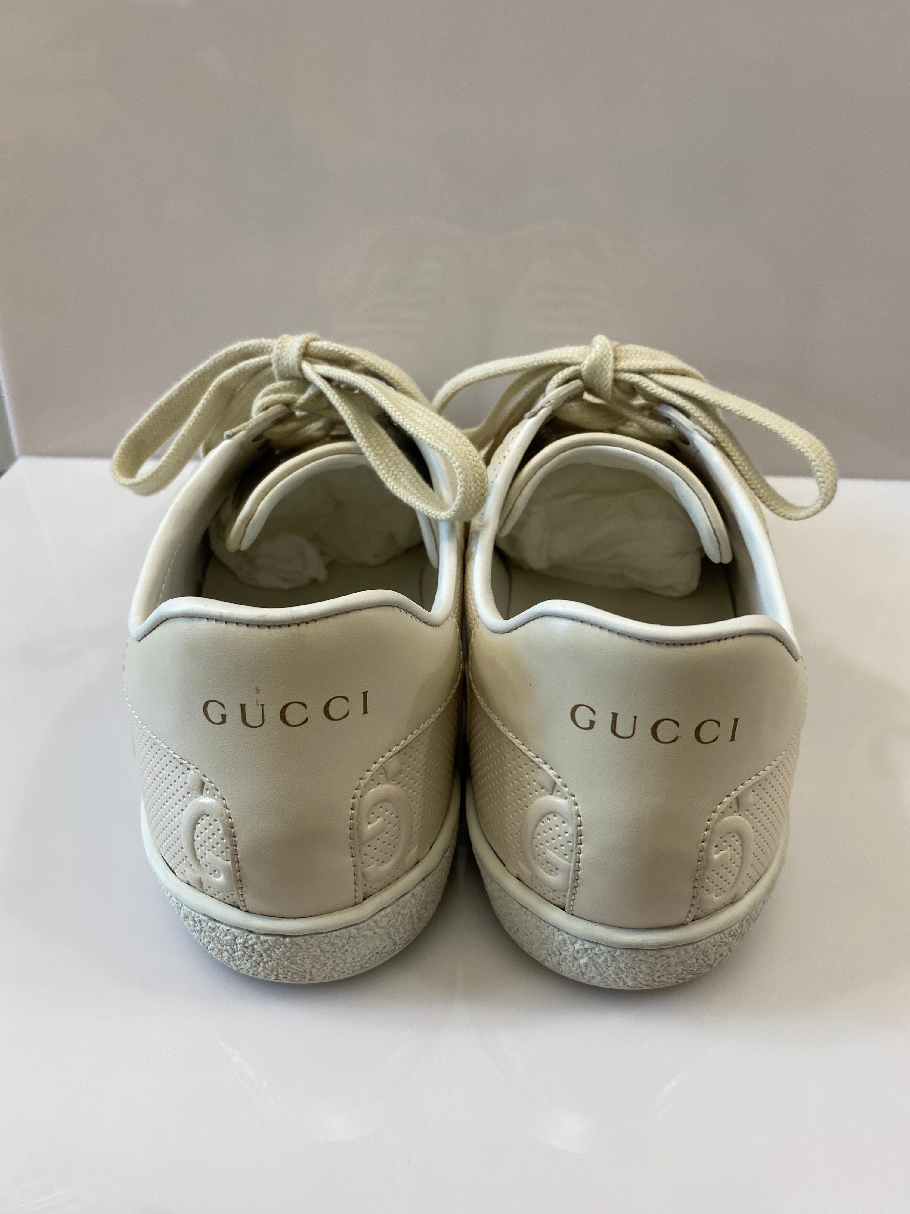 GUCCI ACE GG EMBOSSED SNEAKERS