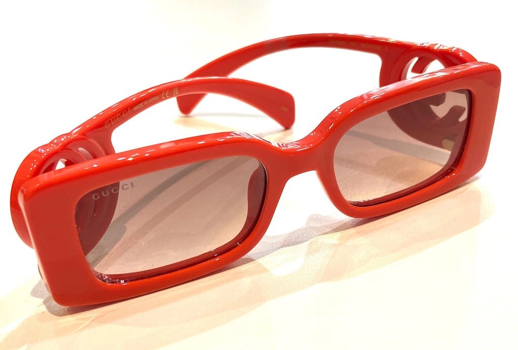 GUCCI GG ACETATE CHAISE RECTANGULAR FRAME SUNGLASSES