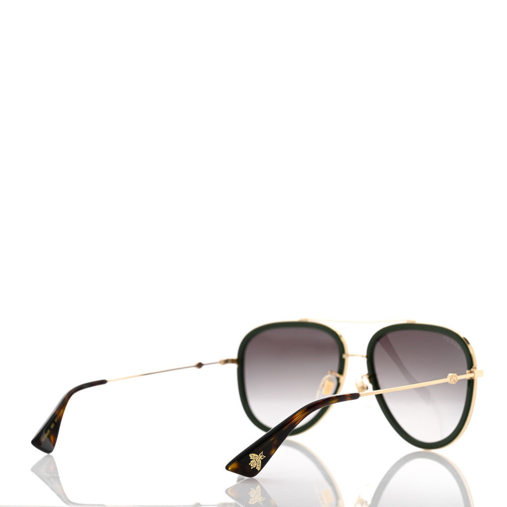 GUCCI ACETATE WEB AVIATOR SUNGLASSES