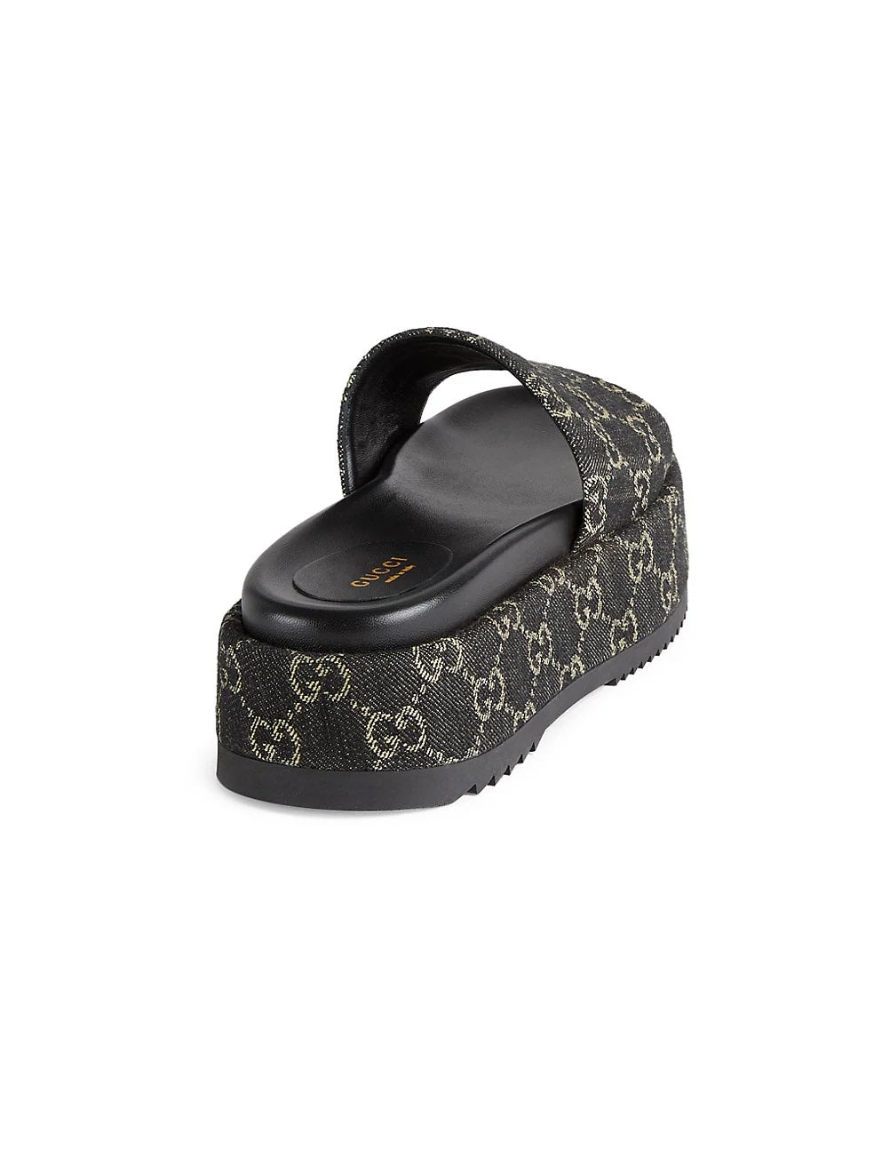 GUCCI ANGELINA GG SUPREME DENIM SLIDE SANDALS