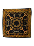 GUCCI SILK GG ANIMAL PRINT HORSEBIT SILK SCARF