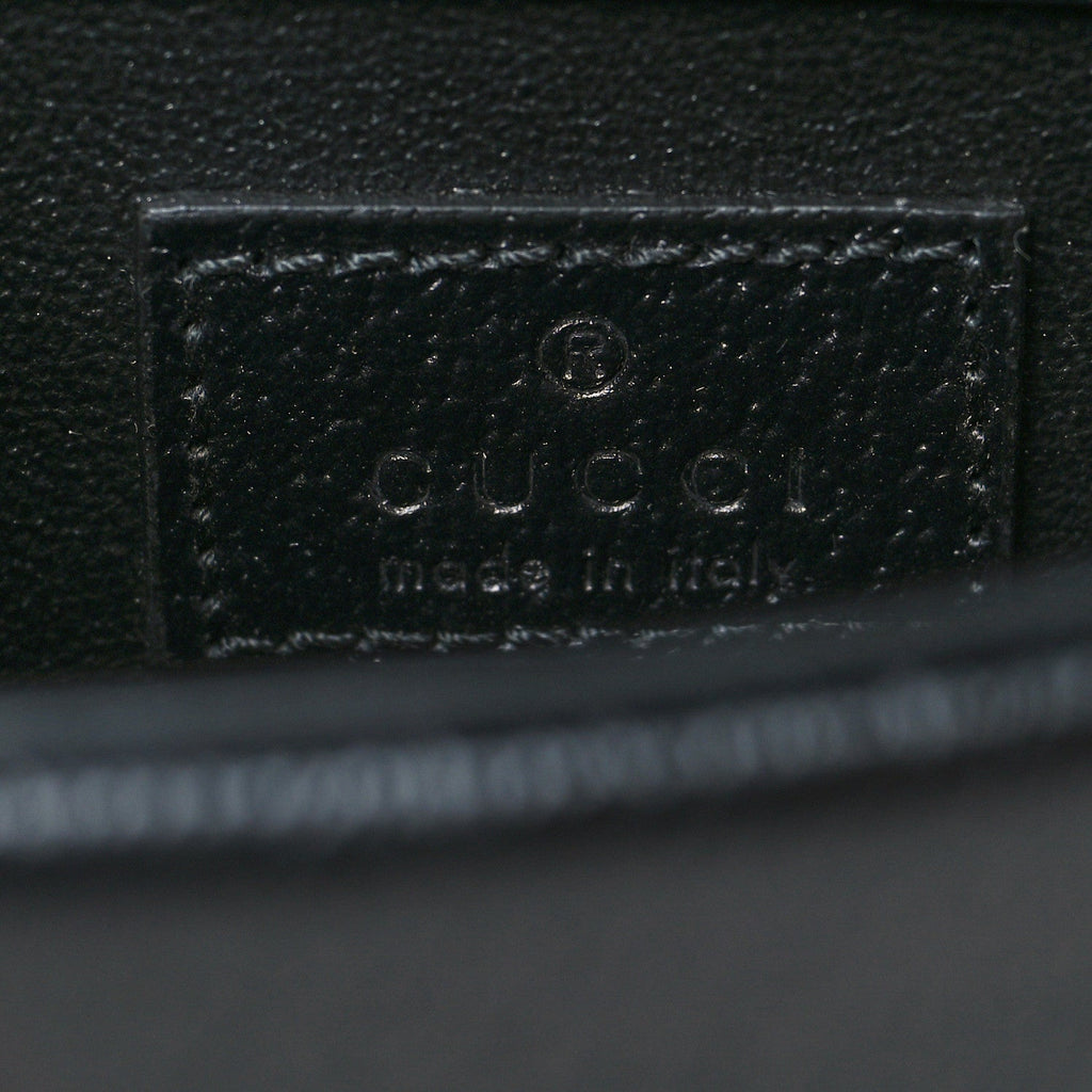 GUCCI GG MONOGRAM BLACK DENIM SUPER MINI DIONYSUS SHOULDER BAG
