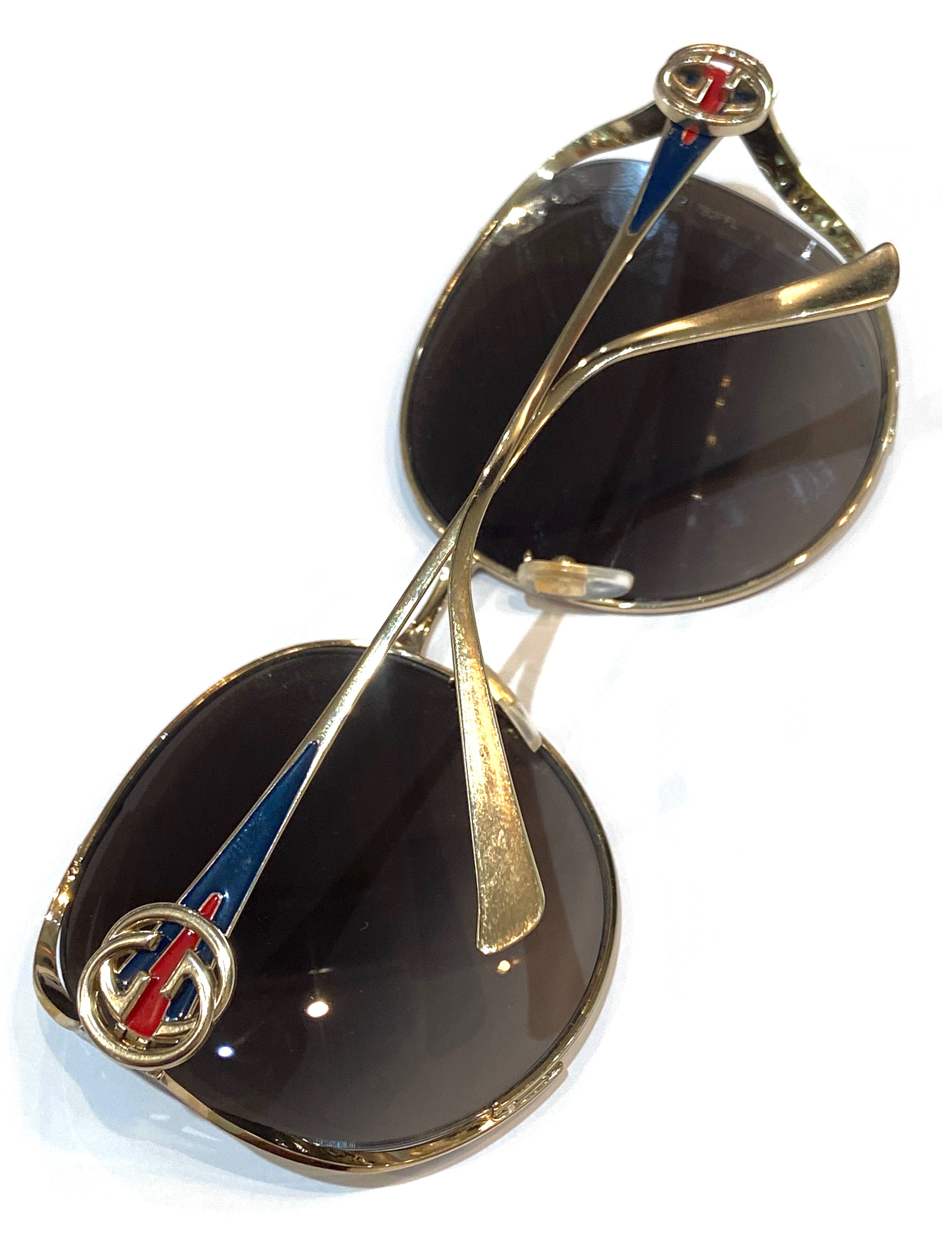 GUCCI BUTTERFLY WEB SUNGLASSES