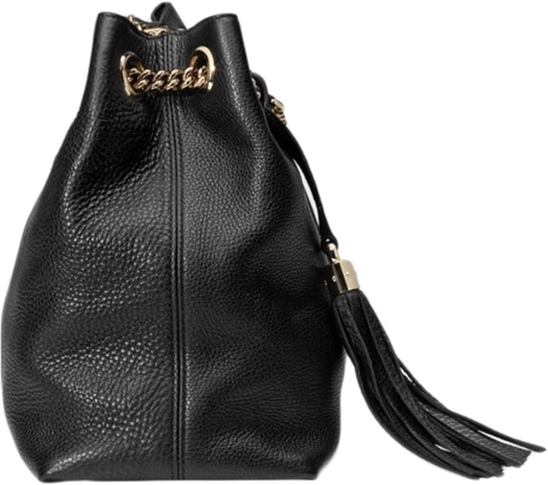 GUCCI GRAINED LEATHER LARGE SOHO CHAIN BAG