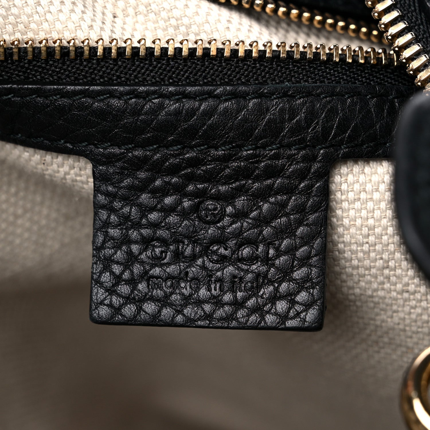 GUCCI CALFSKIN LEATHER LARGE SOHO HOBO BAG
