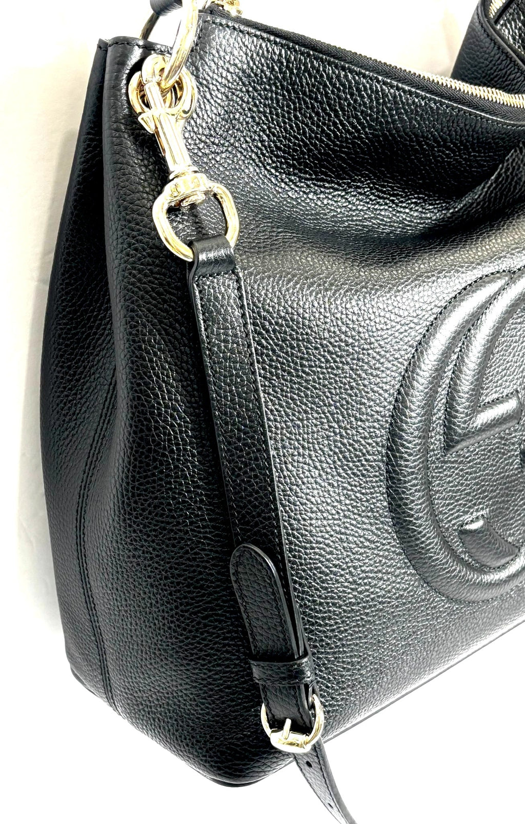 GUCCI CALFSKIN LEATHER LARGE SOHO HOBO BAG