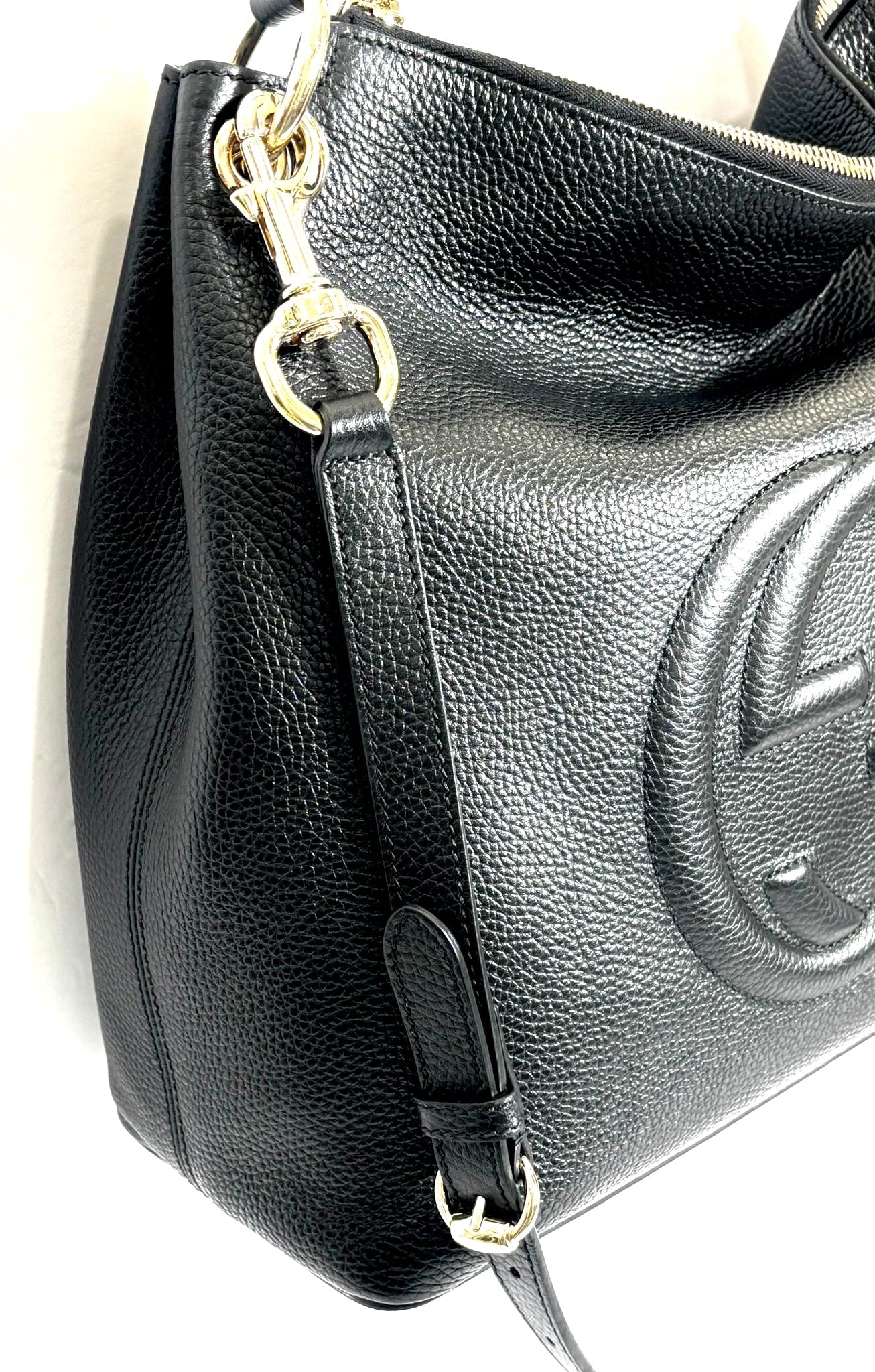 GUCCI CALFSKIN LEATHER LARGE SOHO HOBO BAG