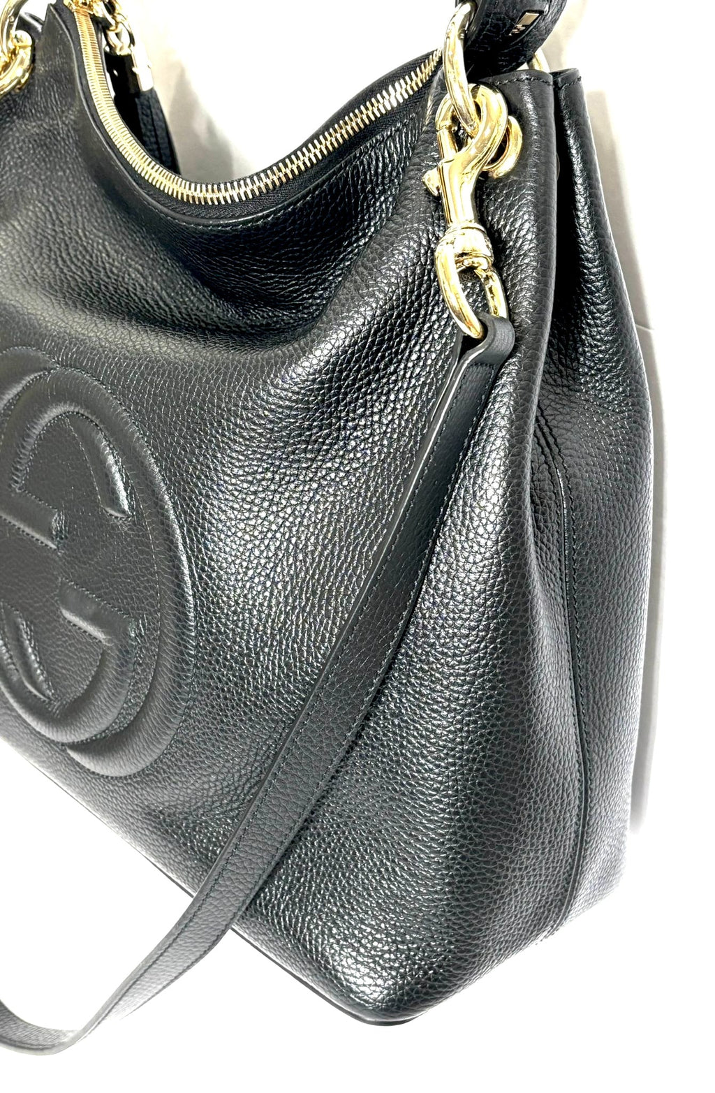 GUCCI CALFSKIN LEATHER LARGE SOHO HOBO BAG