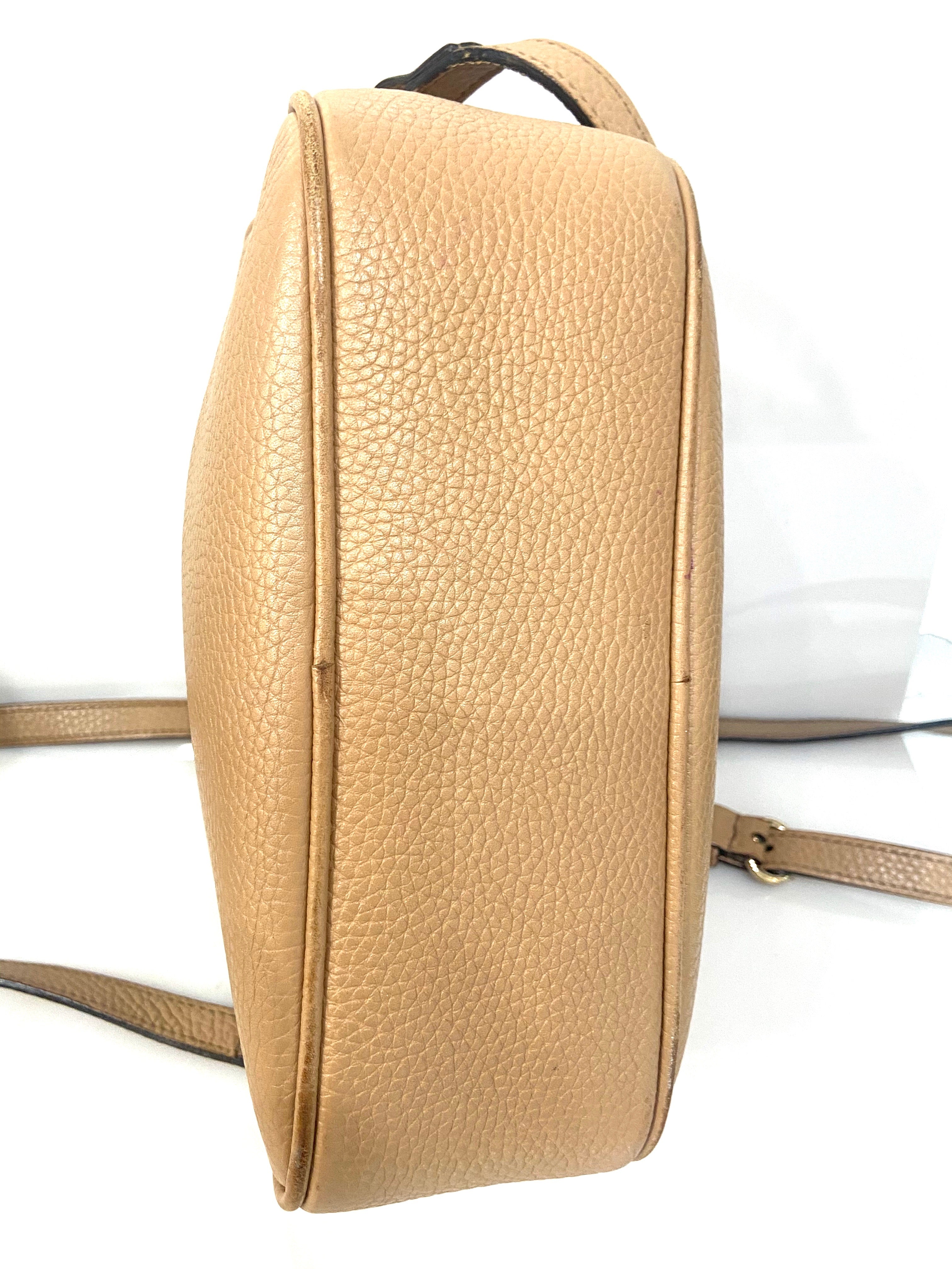 GUCCI SOHO CALFSKIN LEATHER  DISCO BAG-HS