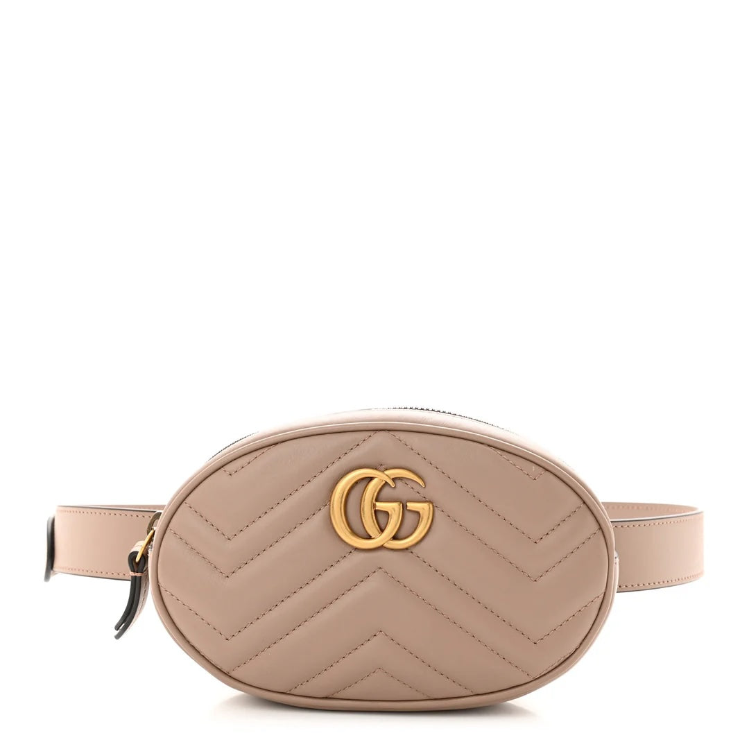 GUCCI CALFSKIN GG MARMONT MATELASSE WAIST BAG