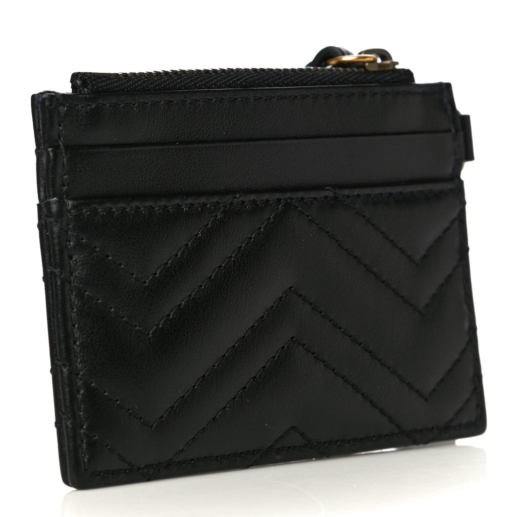 GUCCI GG MARMONT CALFSKIN LEATHER KEY CASE CARD HOLDER