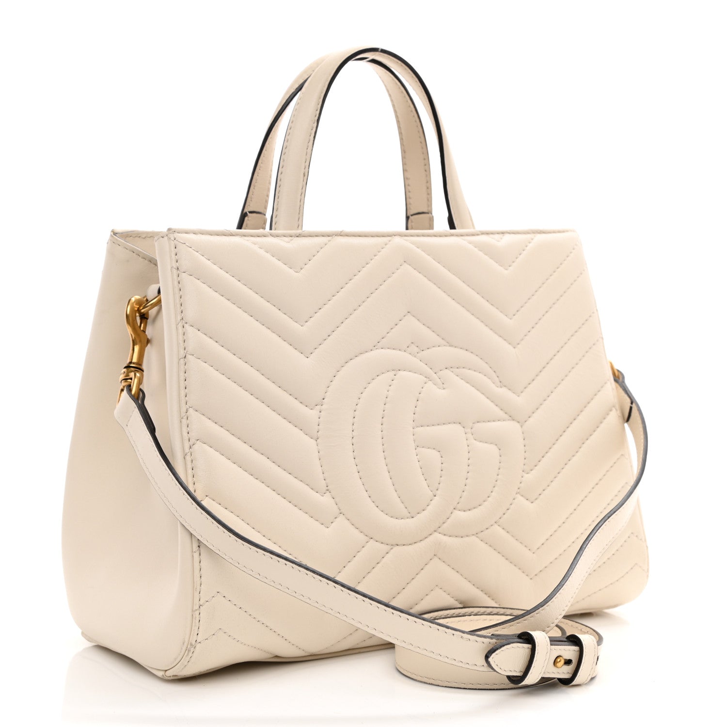 GUCCI GG MARMONT MATELASSE CALFSKIN LEATHER TOTE BAG