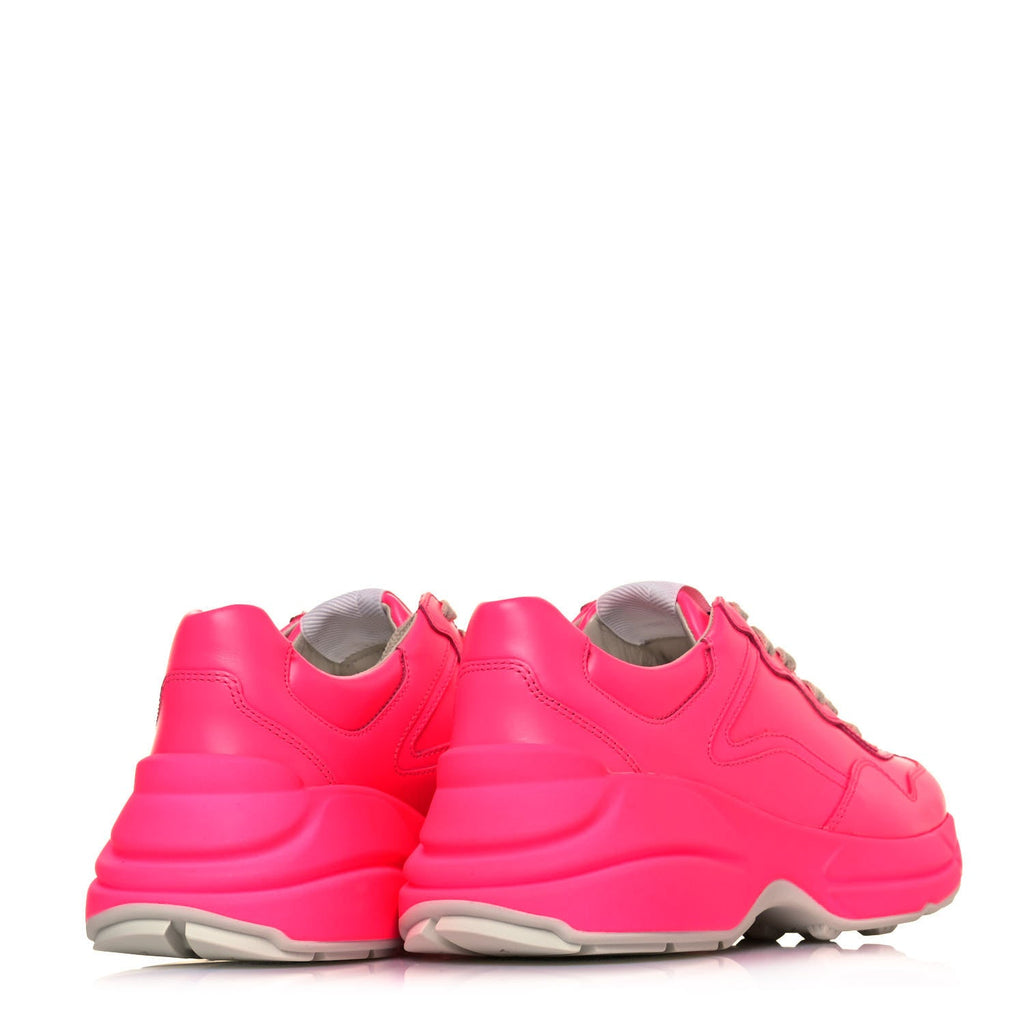 GUCCI CALFSKIN LEATHER RHYTON SNEAKERS
