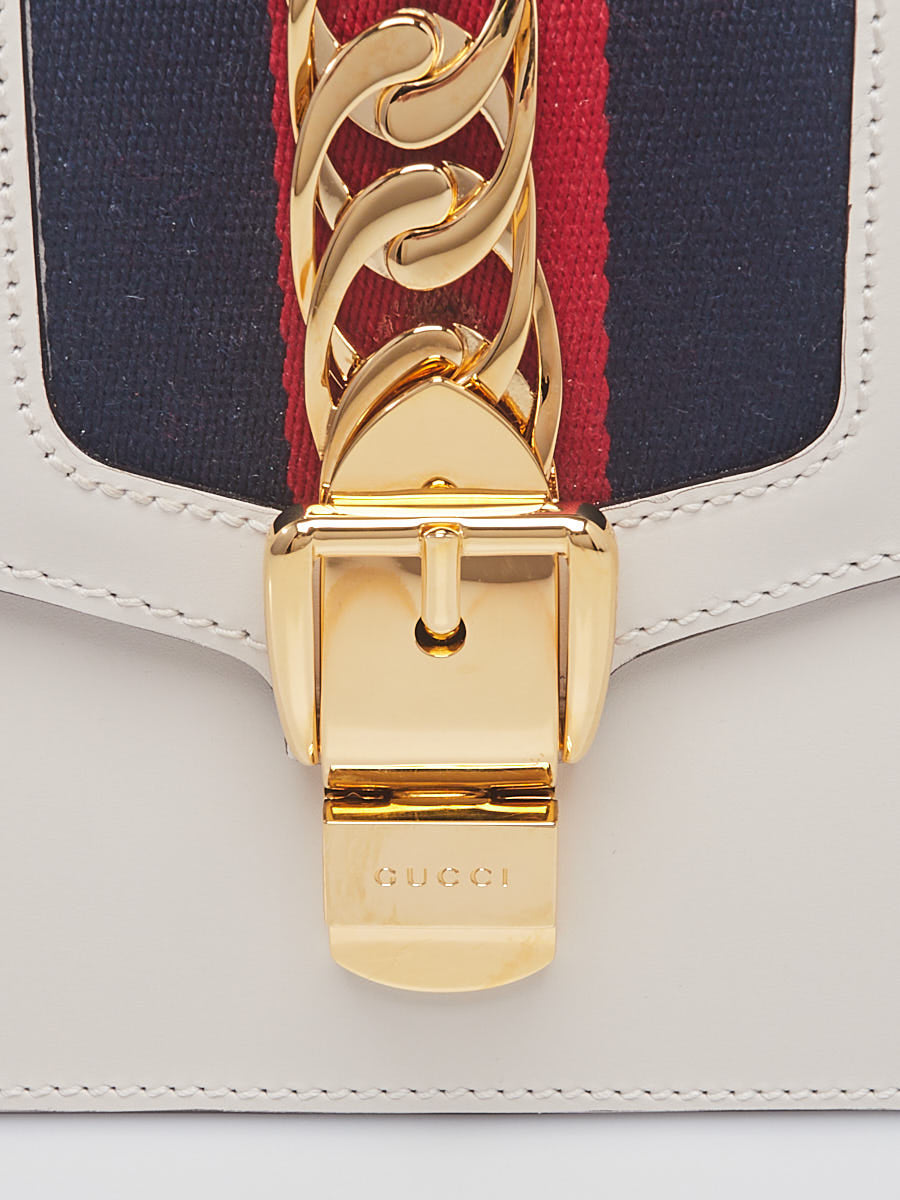 GUCCI SMALL SYLVIE CALFSKIN LEATHER SHOULDER BAG