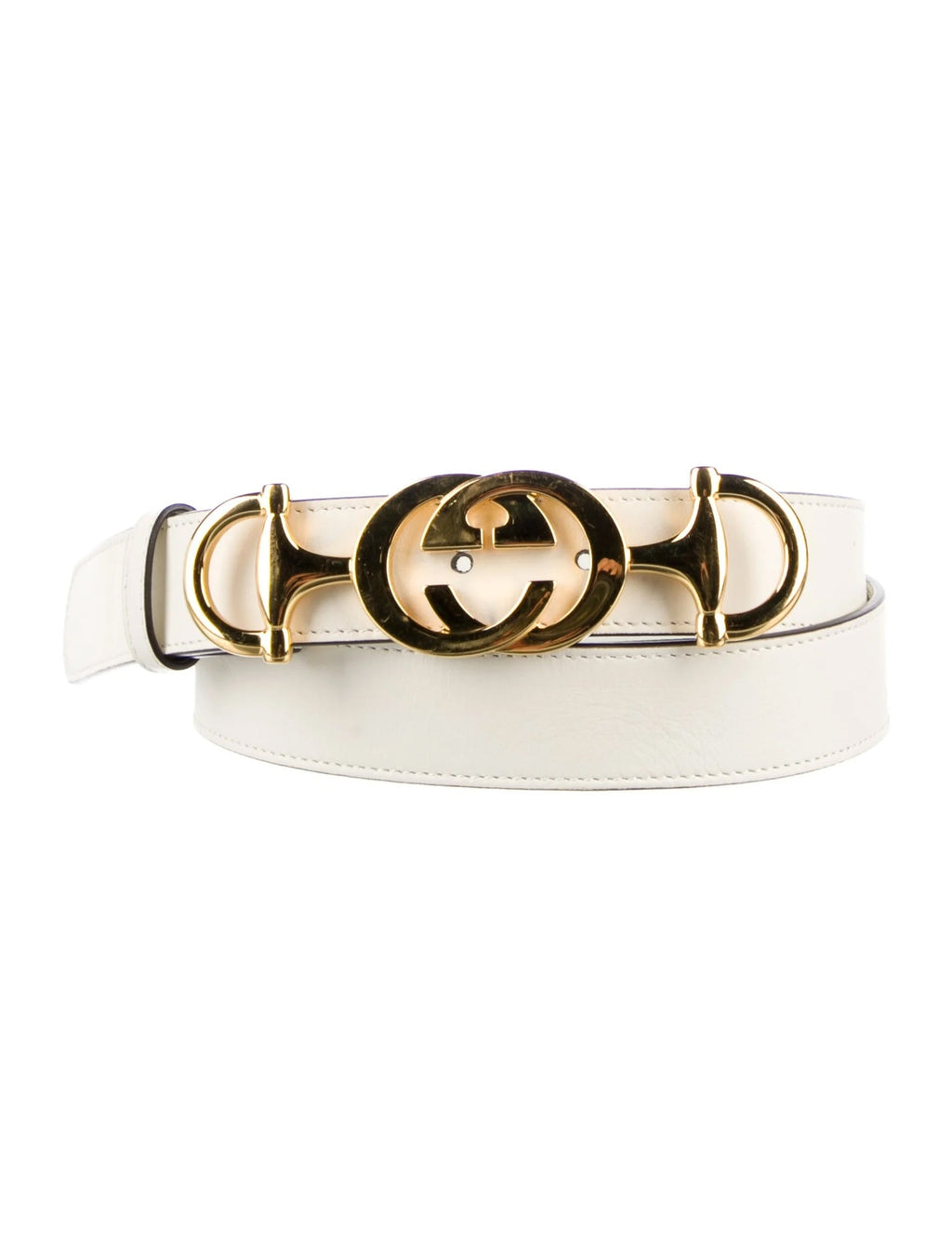 GUCCI TRAPUNTATA ZUMI 30MM CALFSKIN LEATHER BELT