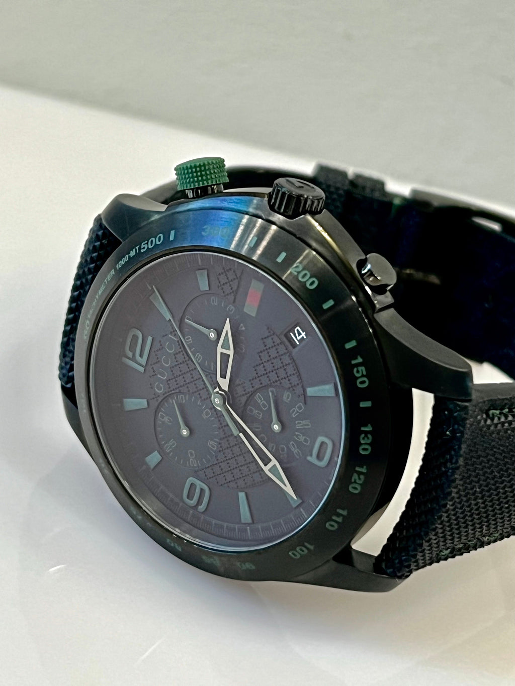 GUCCI G-TIMELESS BLACK CHRONOGRAPH DIAL MEN'S WATCH