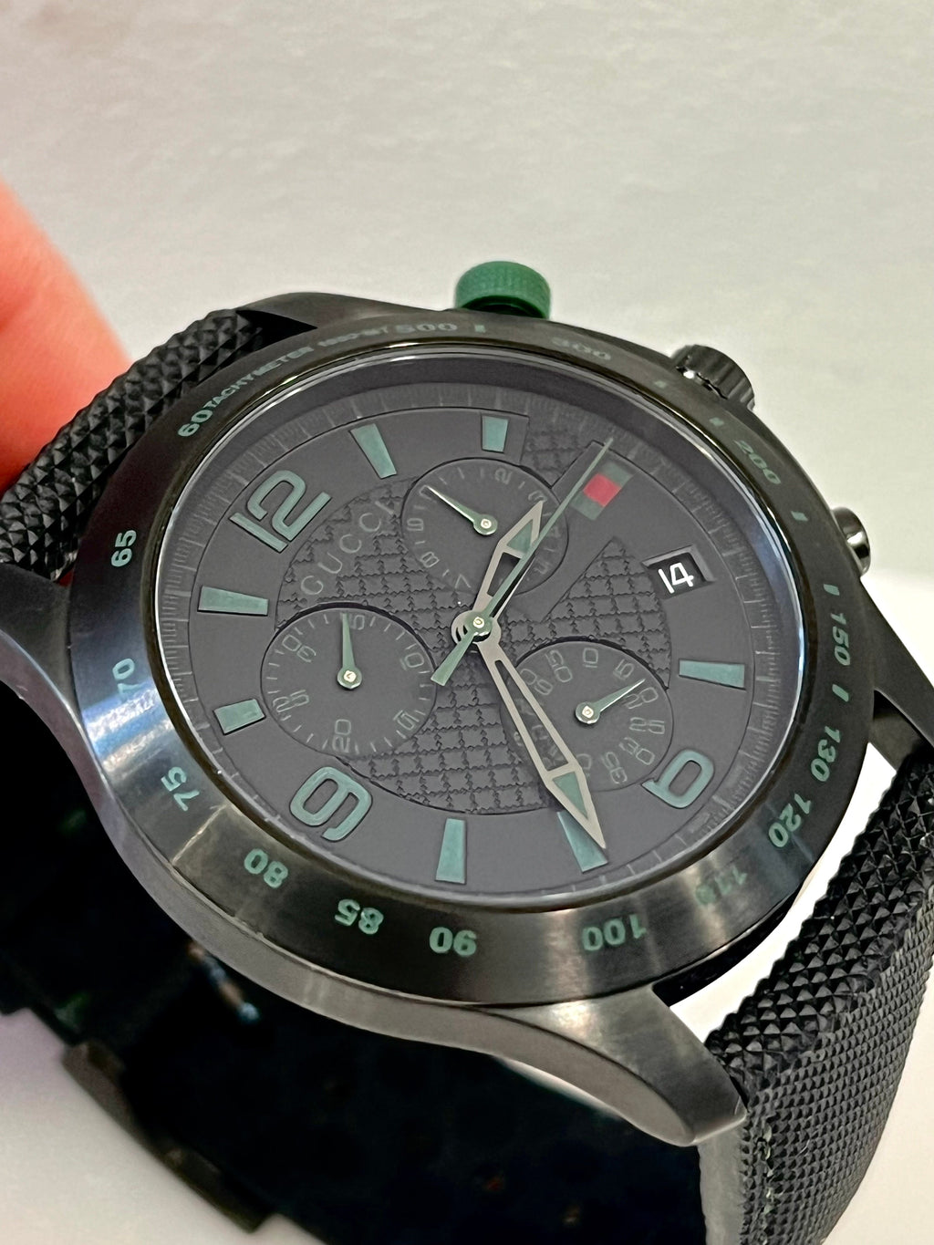 GUCCI G-TIMELESS BLACK CHRONOGRAPH DIAL MEN'S WATCH