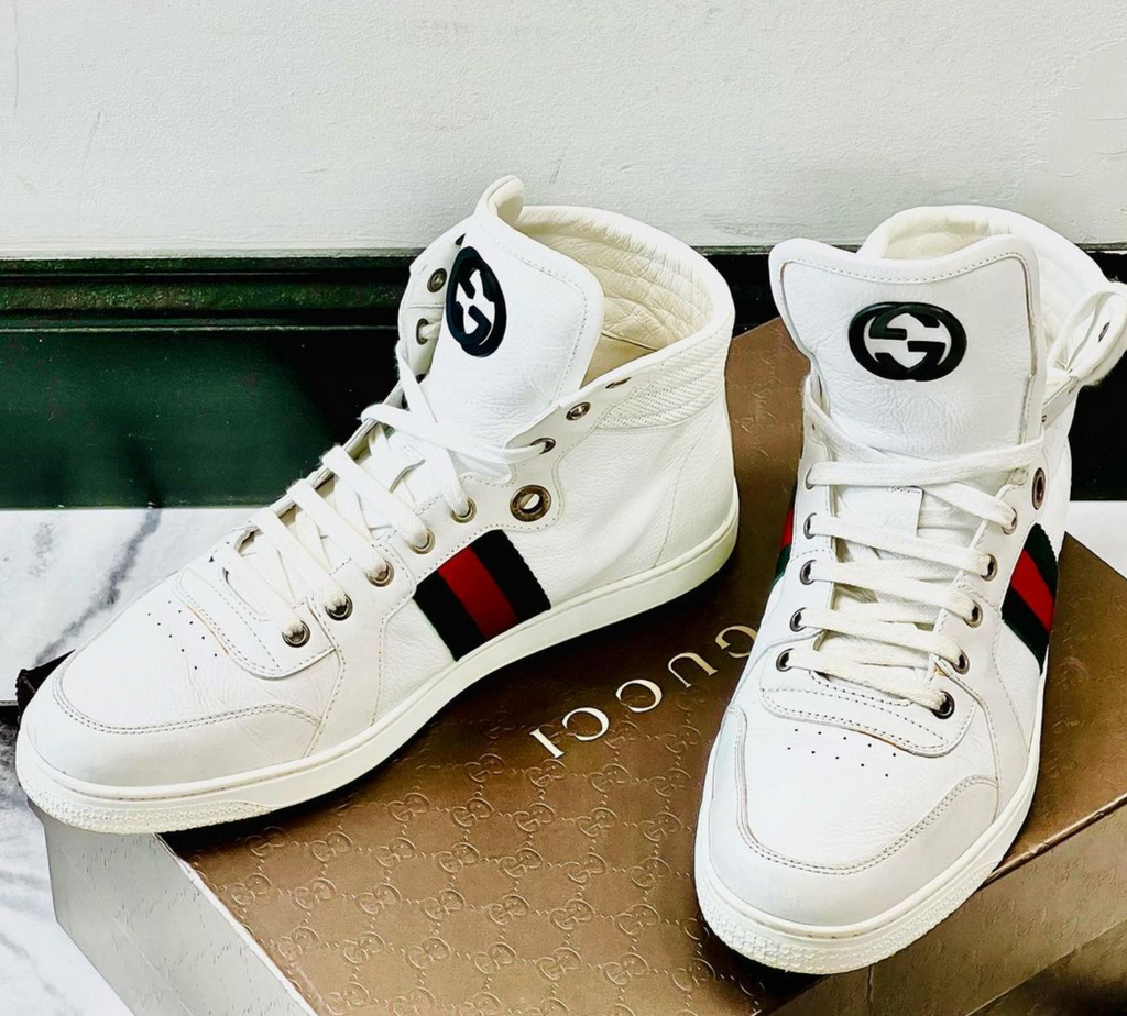 GUCCI CODA HIGH-TOP WEB SNEAKERS
