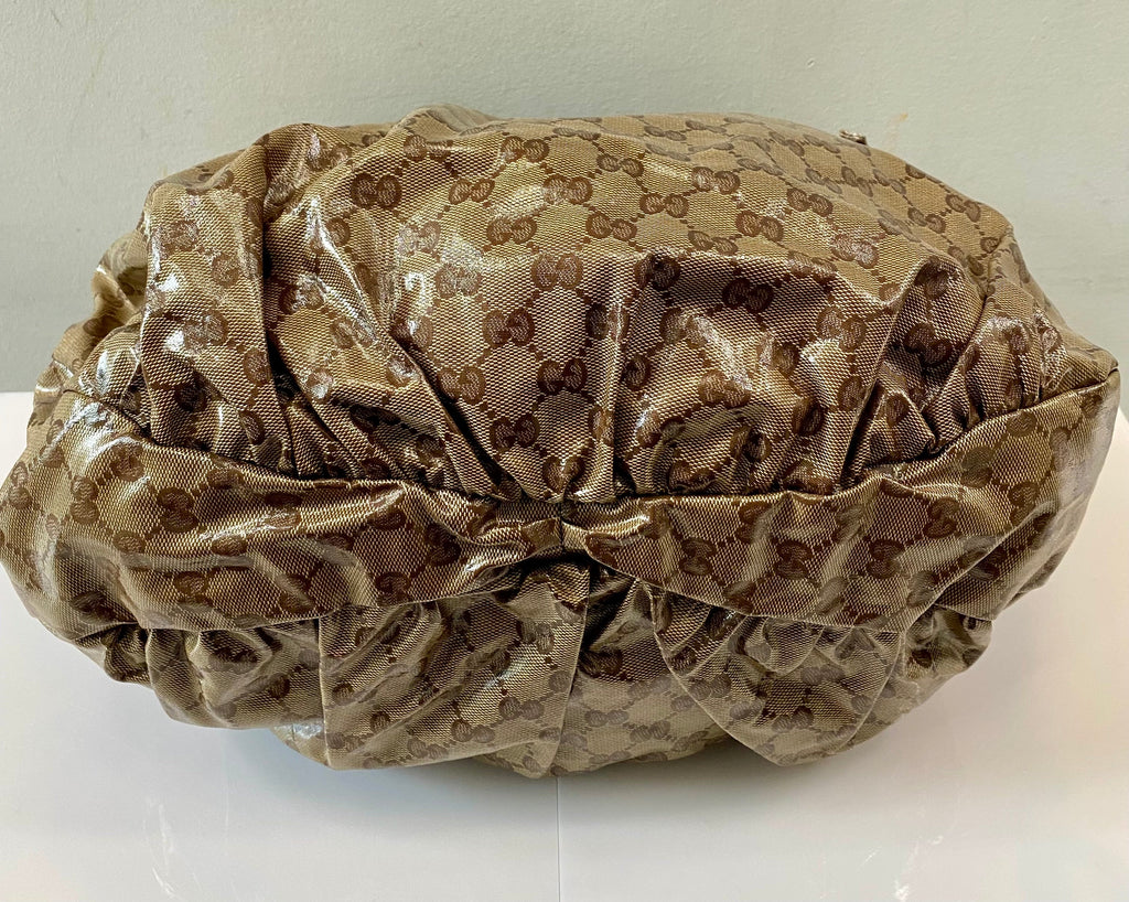 GUCCI CRYSTAL MONOGRAM HYSTERIA HOBO BAG