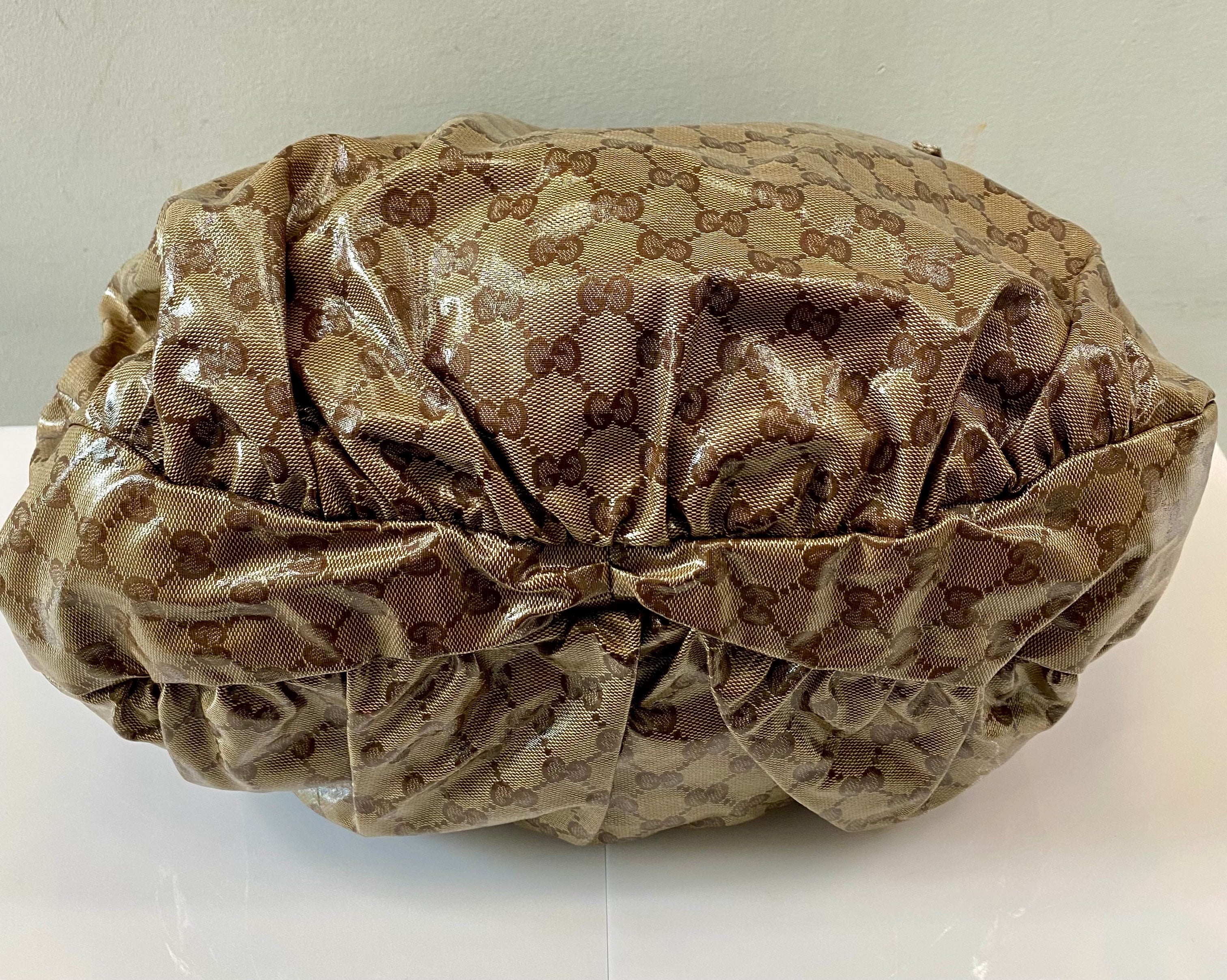 GUCCI CRYSTAL MONOGRAM HYSTERIA HOBO BAG