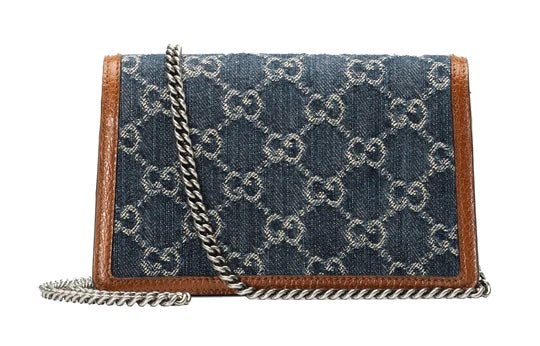 GUCCI DENIM GG SUPER MINI DIONYSUS SHOULDER BAG
