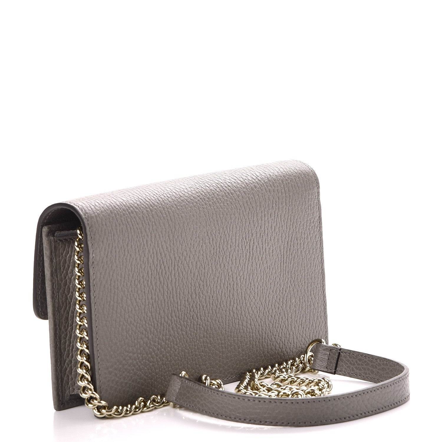 GUCCI DOLLAR CALFSKIN INTERLOCKING GG WALLET ON CHAIN