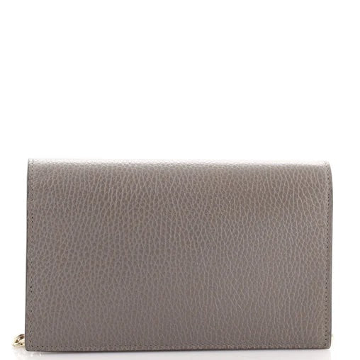 GUCCI DOLLAR CALFSKIN INTERLOCKING GG WALLET ON CHAIN