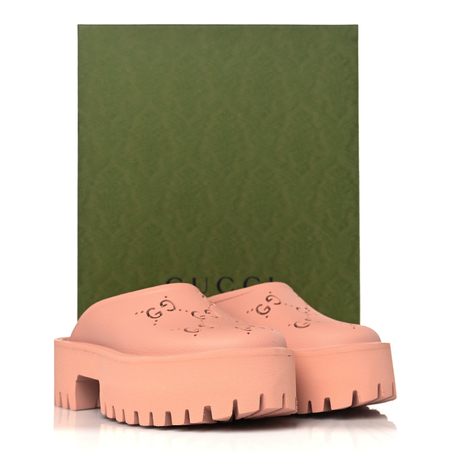 GUCCI ELEA GG LOGO PLATFORM CLOGS