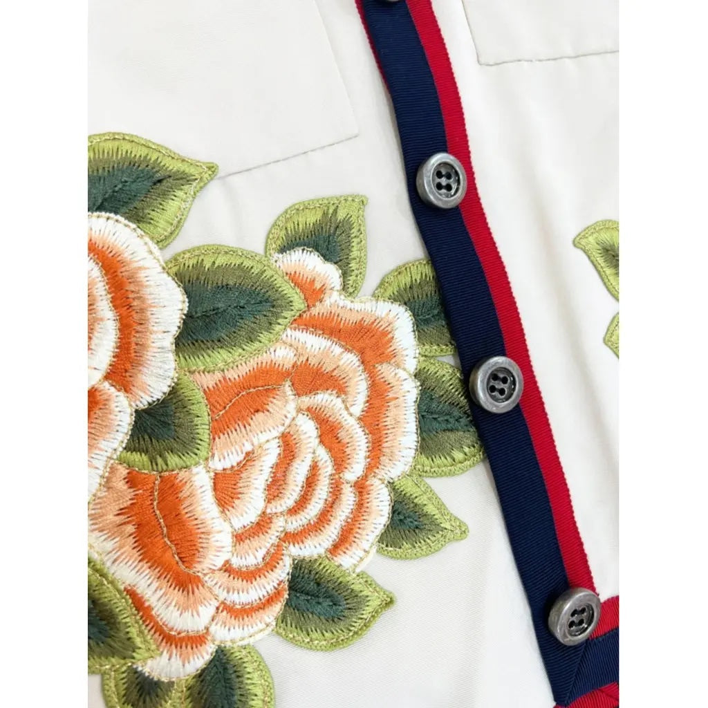 GUCCI FLORAL EMBROIDERED BLAZER