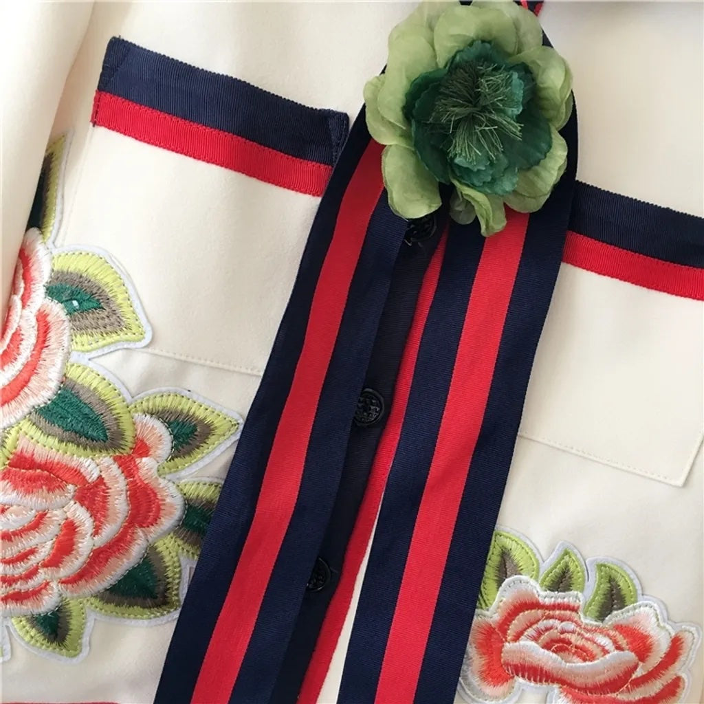GUCCI FLORAL EMBROIDERED BLAZER