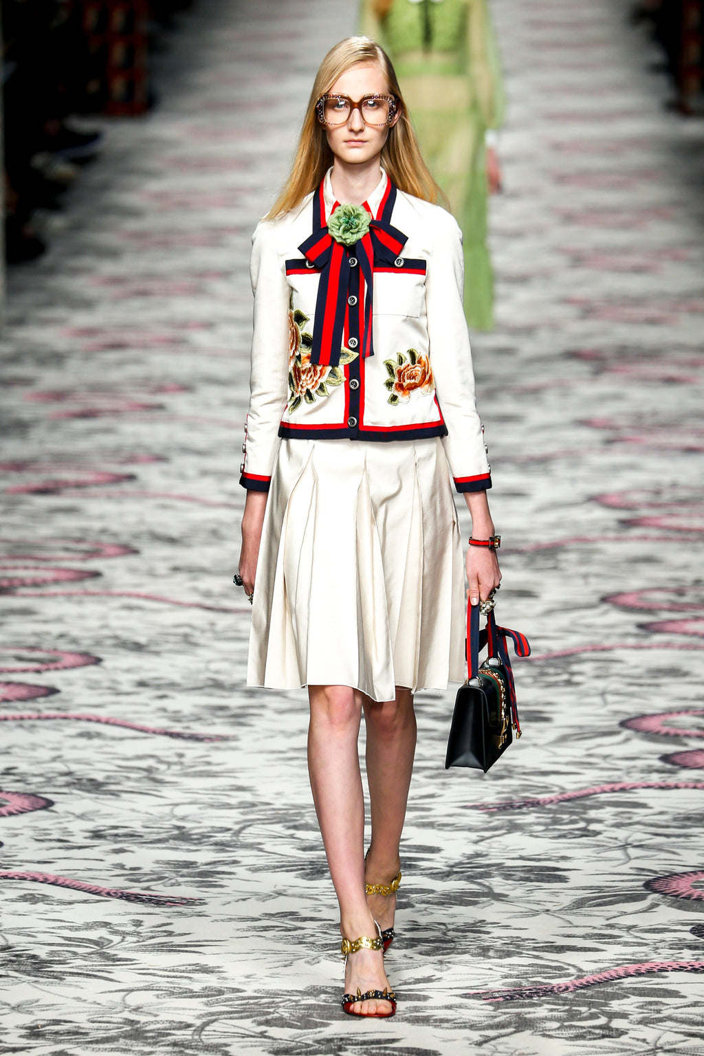 GUCCI FLORAL EMBROIDERED BLAZER