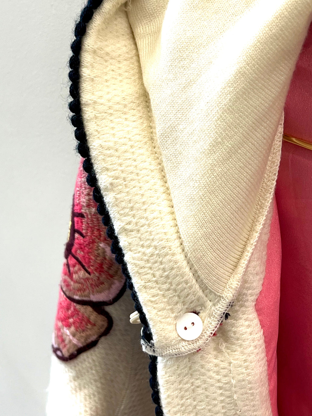GUCCI EMBROIDERED OVERSIZED HOODED CARDIGAN