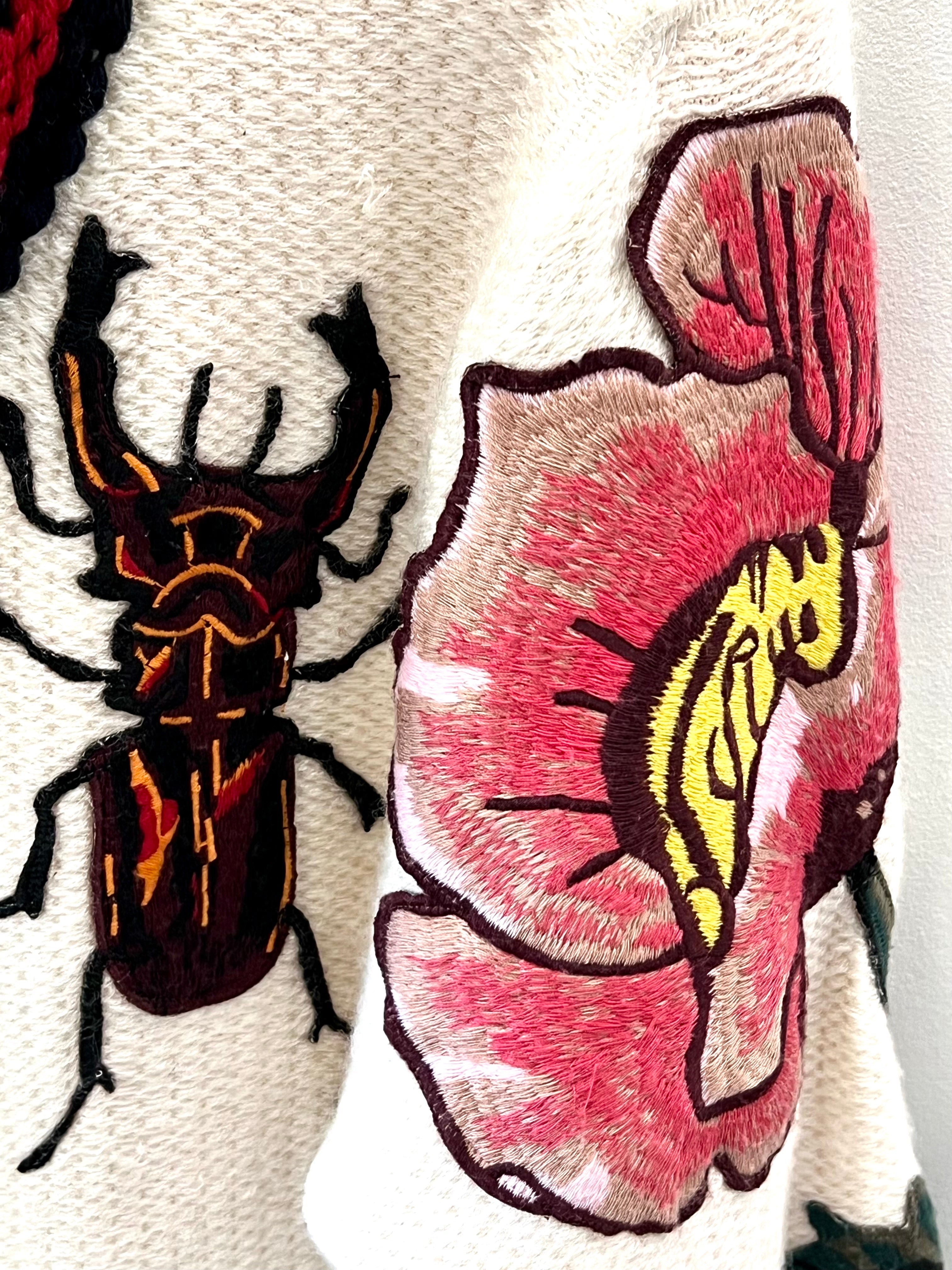 GUCCI EMBROIDERED OVERSIZED HOODED CARDIGAN