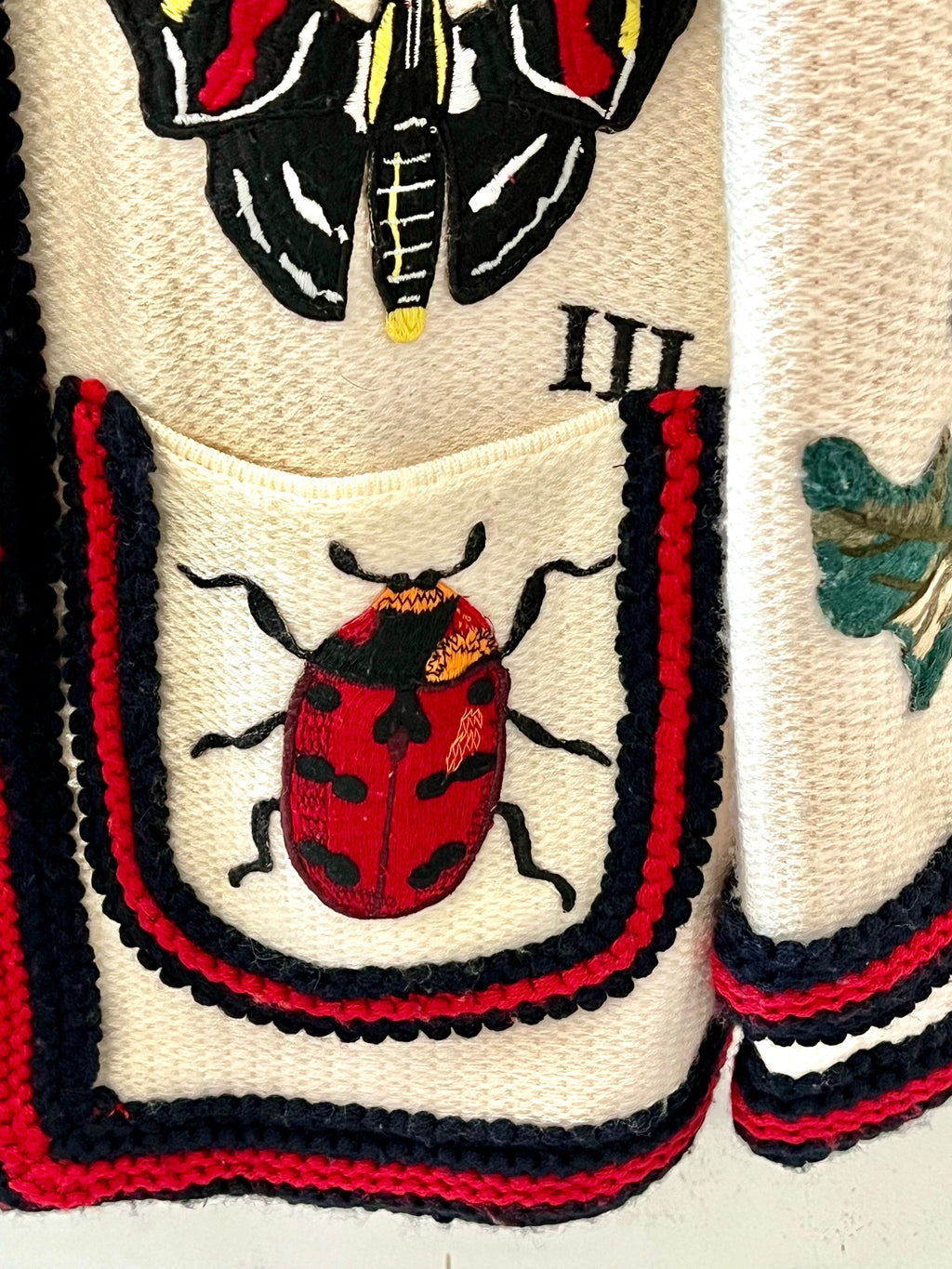 GUCCI EMBROIDERED OVERSIZED HOODED CARDIGAN