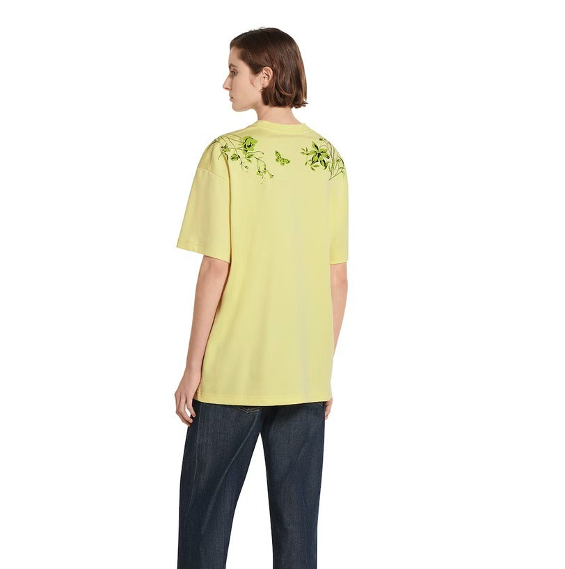 GUCCI FLORAL PRINT COTTON JERSEY T-SHIRT