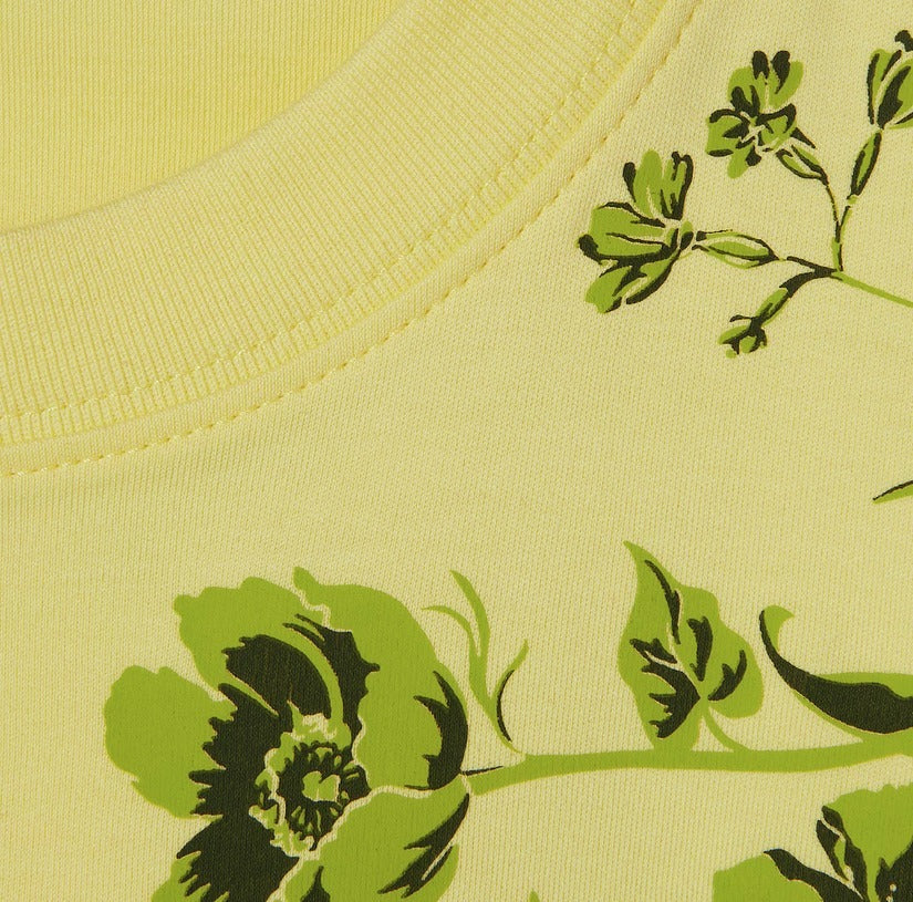 GUCCI FLORAL PRINT COTTON JERSEY T-SHIRT