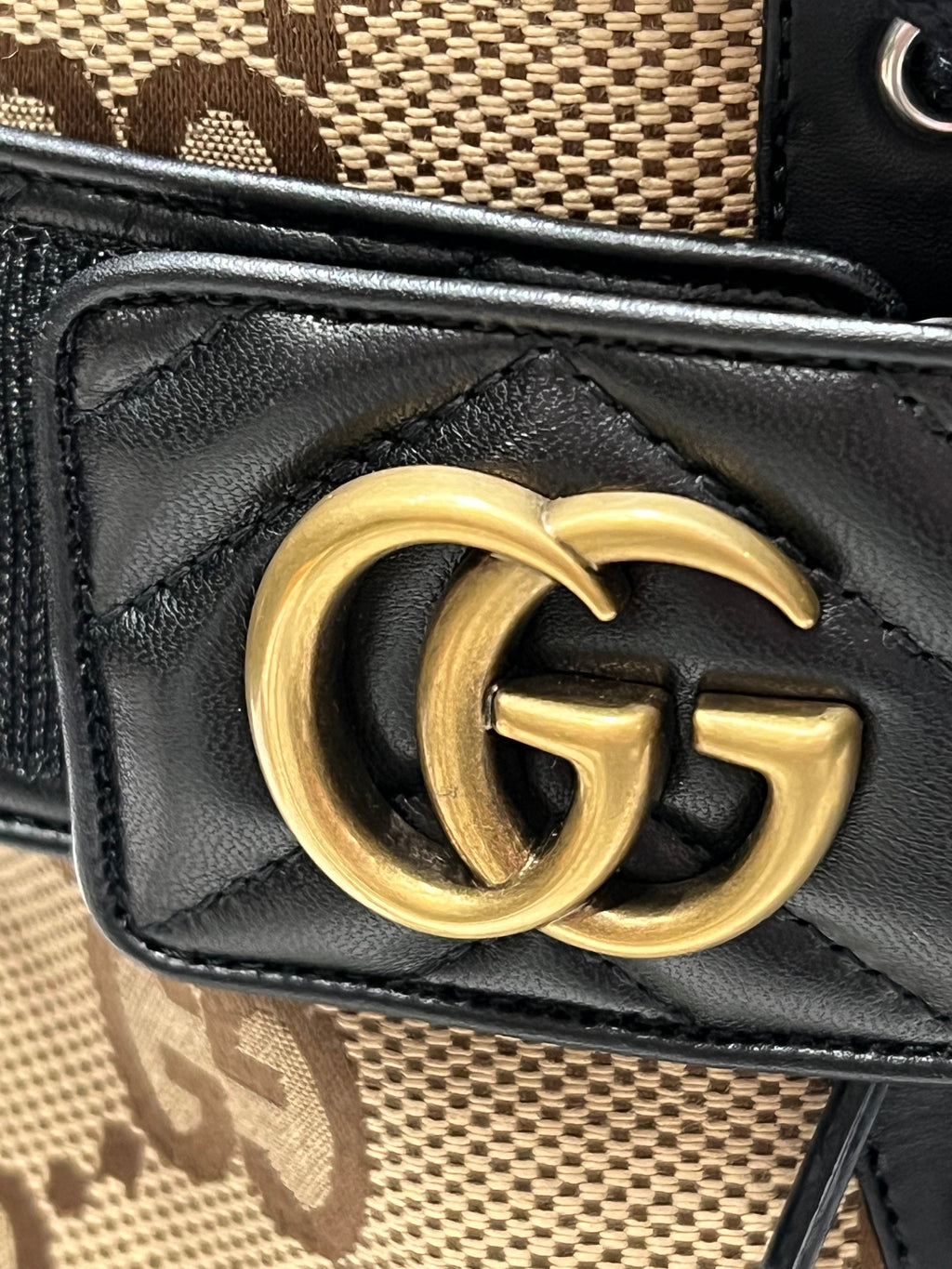 GUCCI FLORES CALFSKIN MONOGRAM MAXI GG ANKLE BOOTS