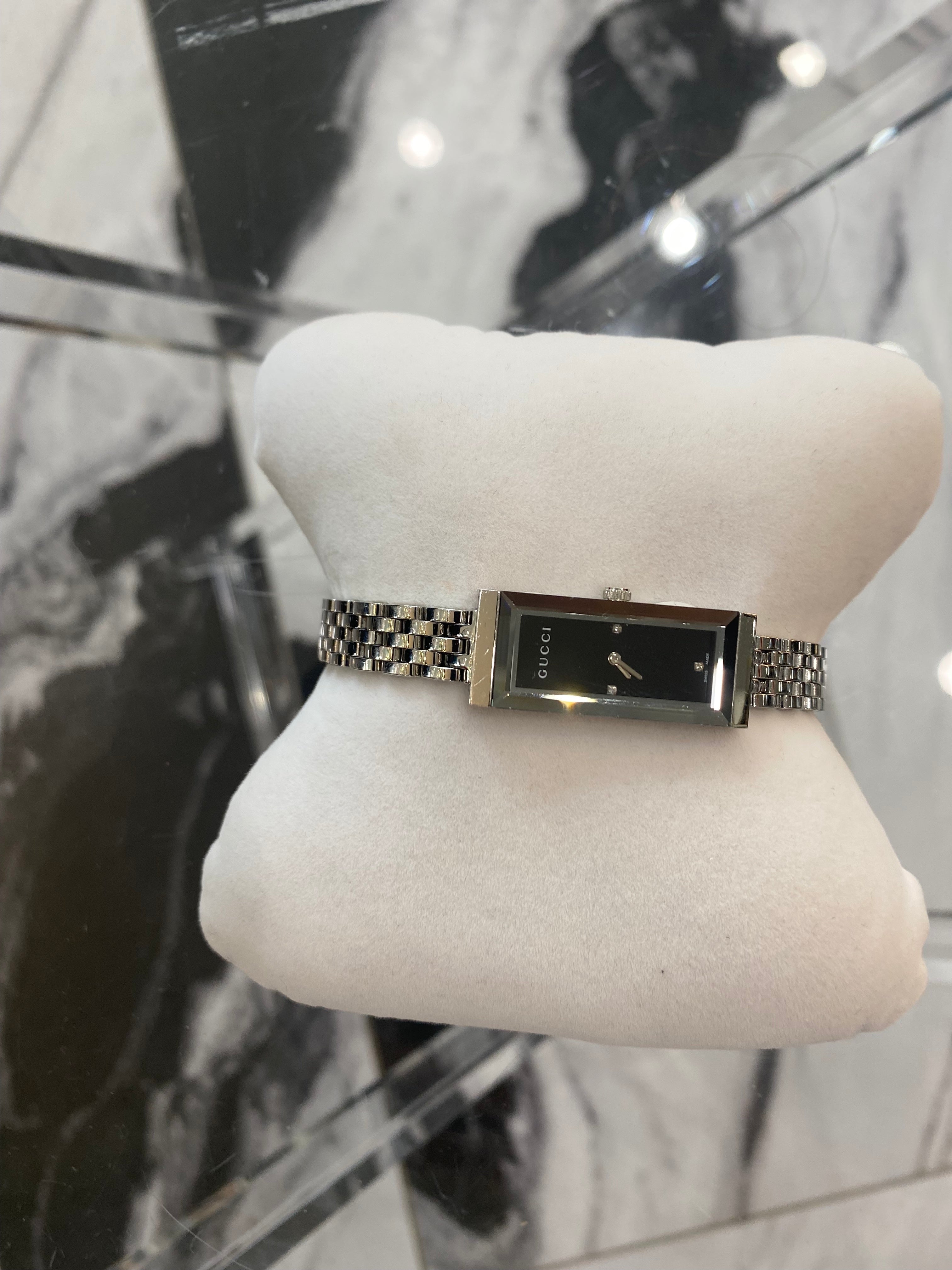 GUCCI G FRAME STAINLESS STEEL WATCH YA127504