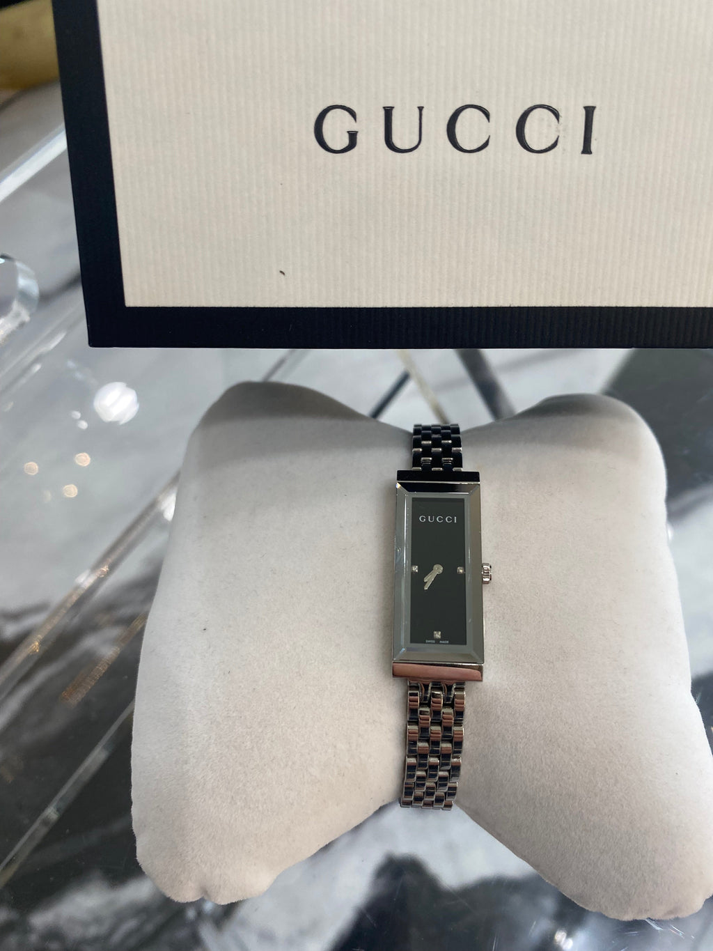 GUCCI G FRAME STAINLESS STEEL WATCH YA127504