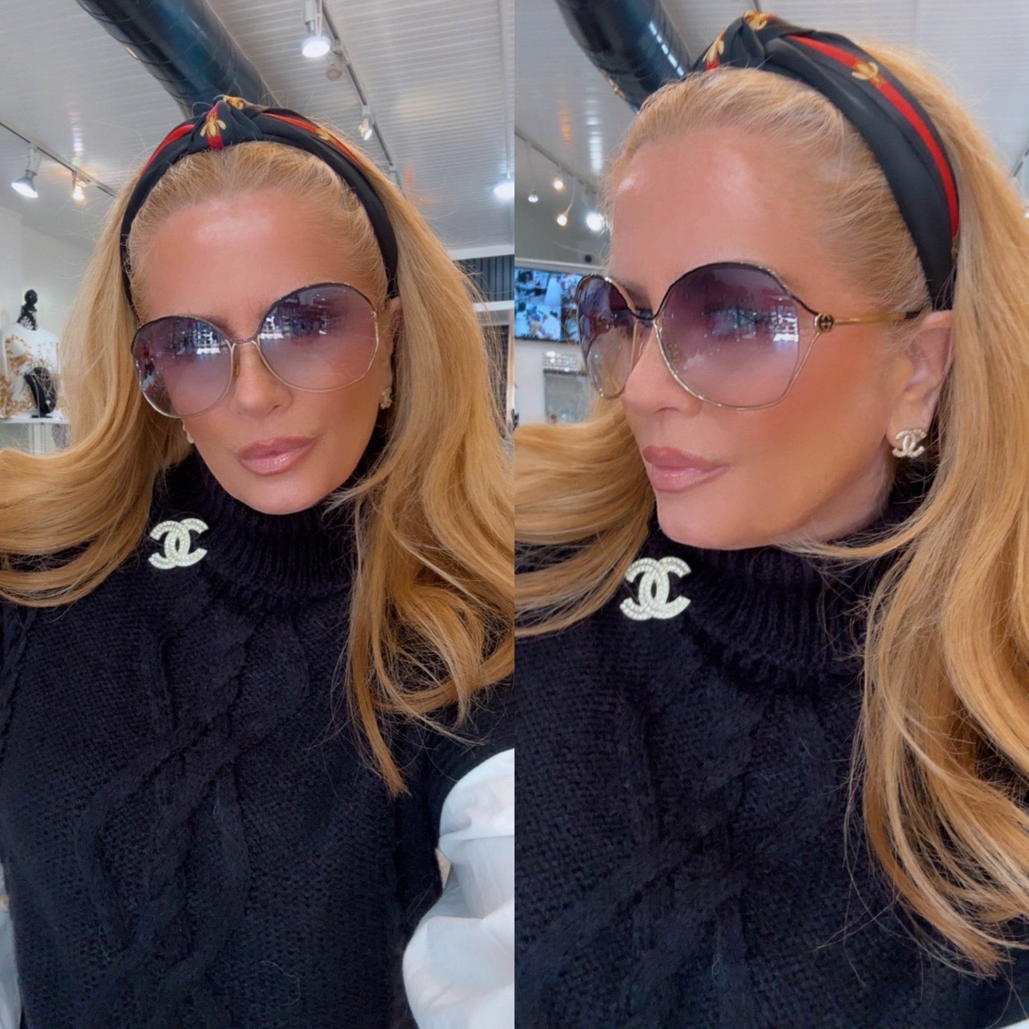 GUCCI GG 2846S INTERLOCKING G OVERSIZED SUNGLASSES