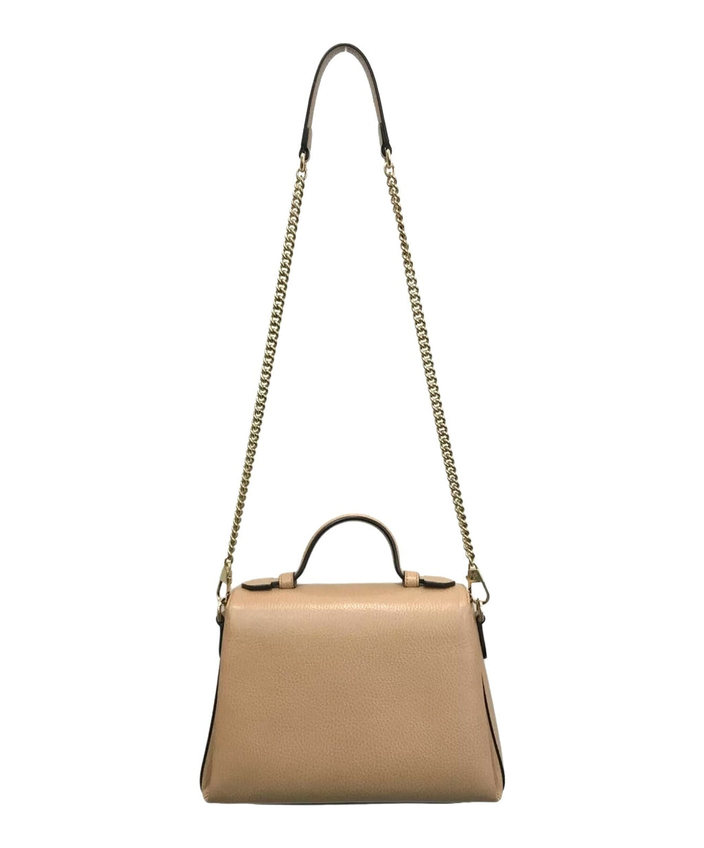 GUCCI INTERLOCKING G CALFSKIN TOP-HANDLE CAMELIA SHOULDER BAG