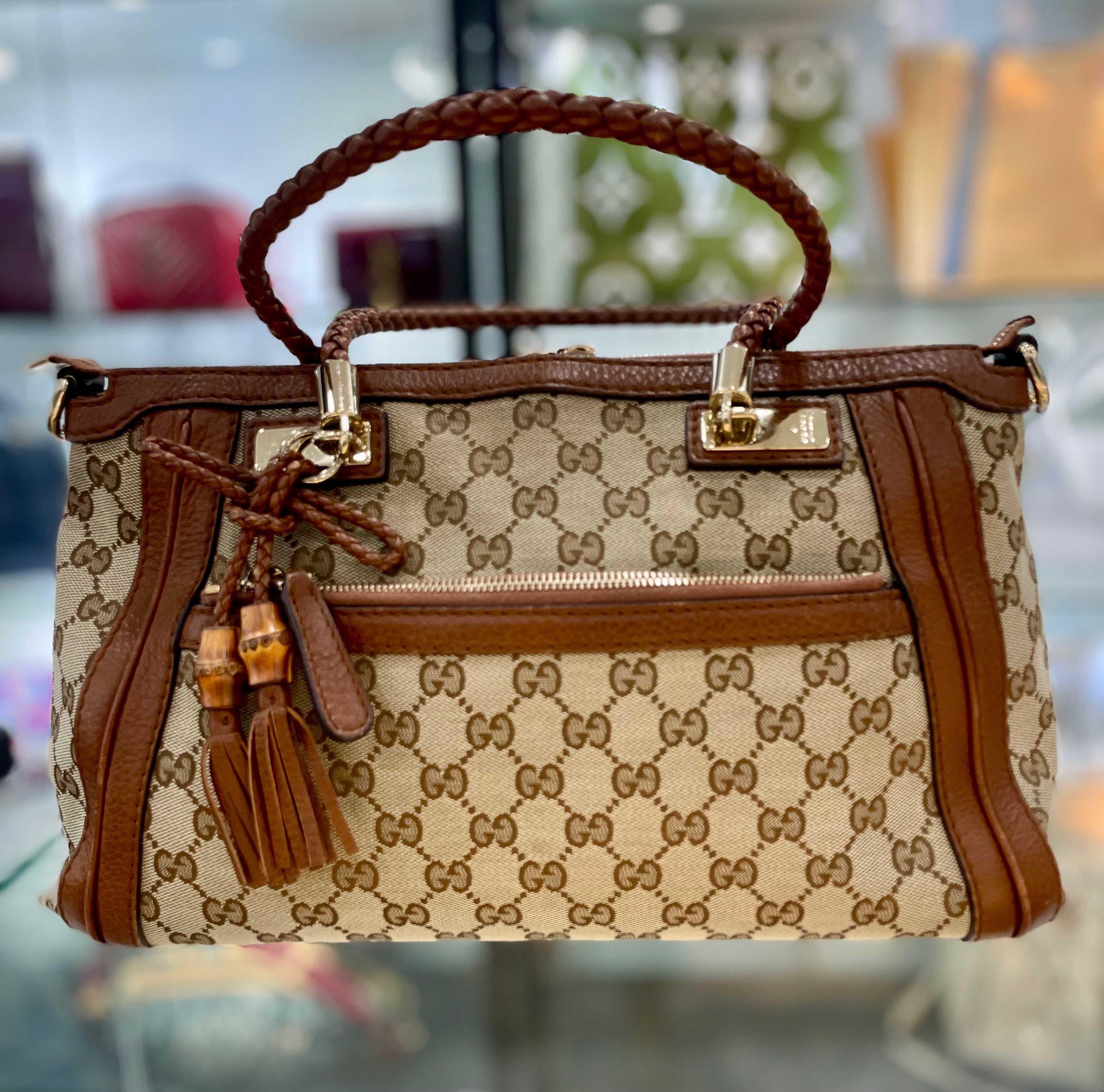 GUCCI GG MONOGRAM SMALL BELLA TOTE BAG