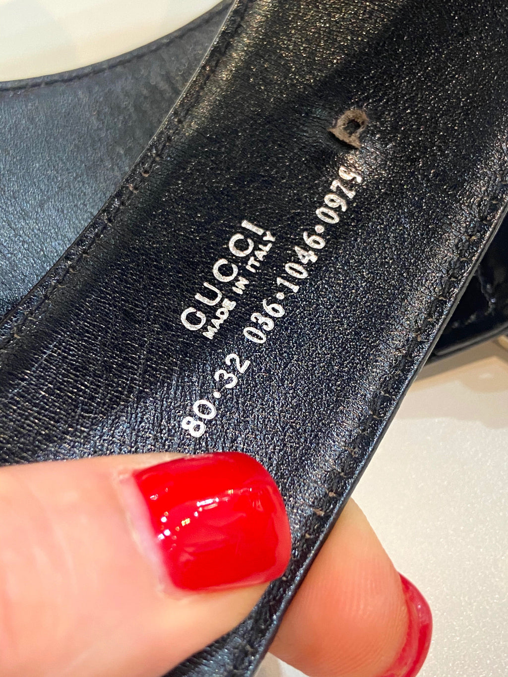 GUCCI GG INTERLOCKING BUCKLE LEATHER BELT