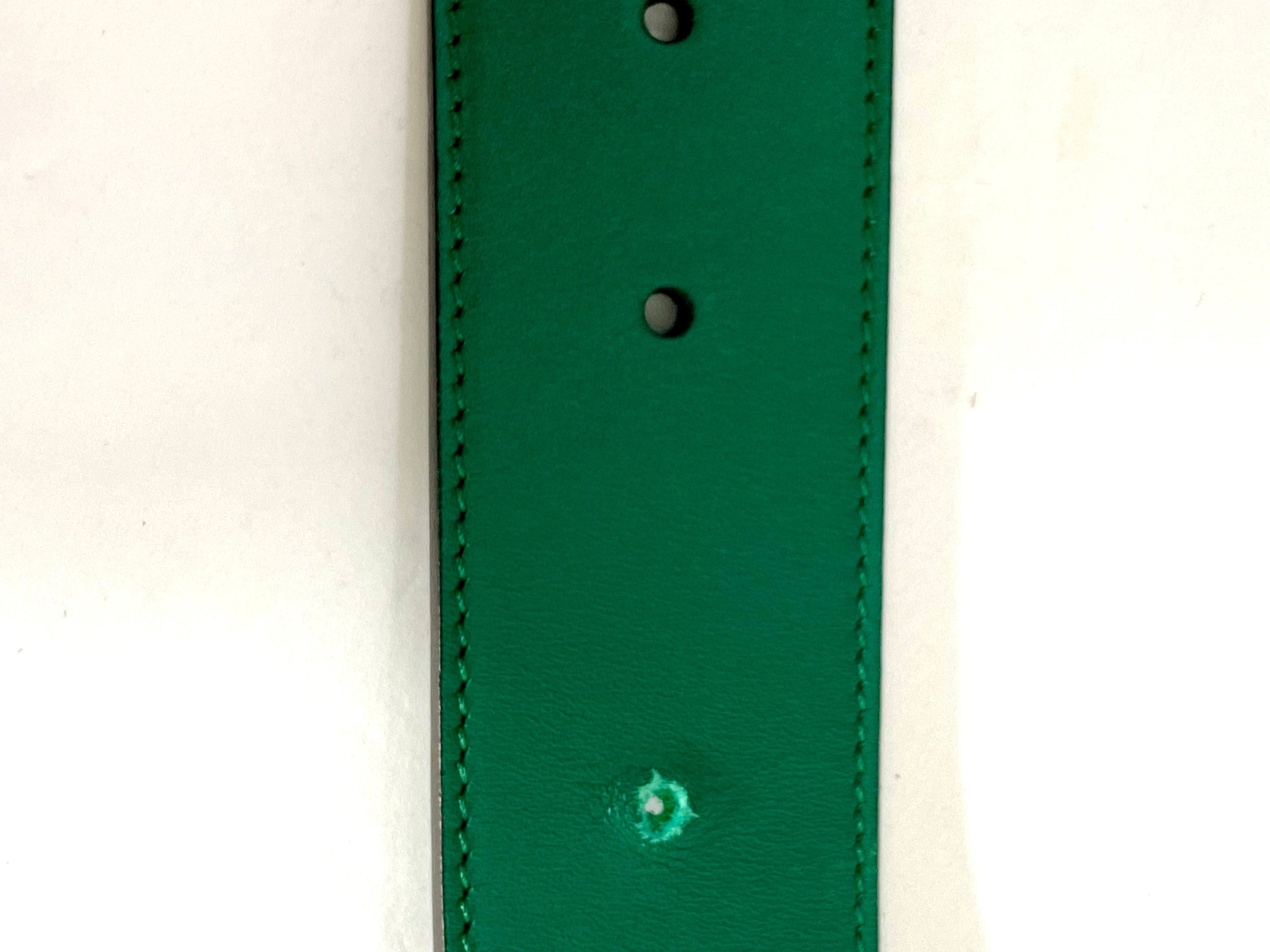 GUCCI GG POURED GLASS CALFSKIN LEATHER BELT