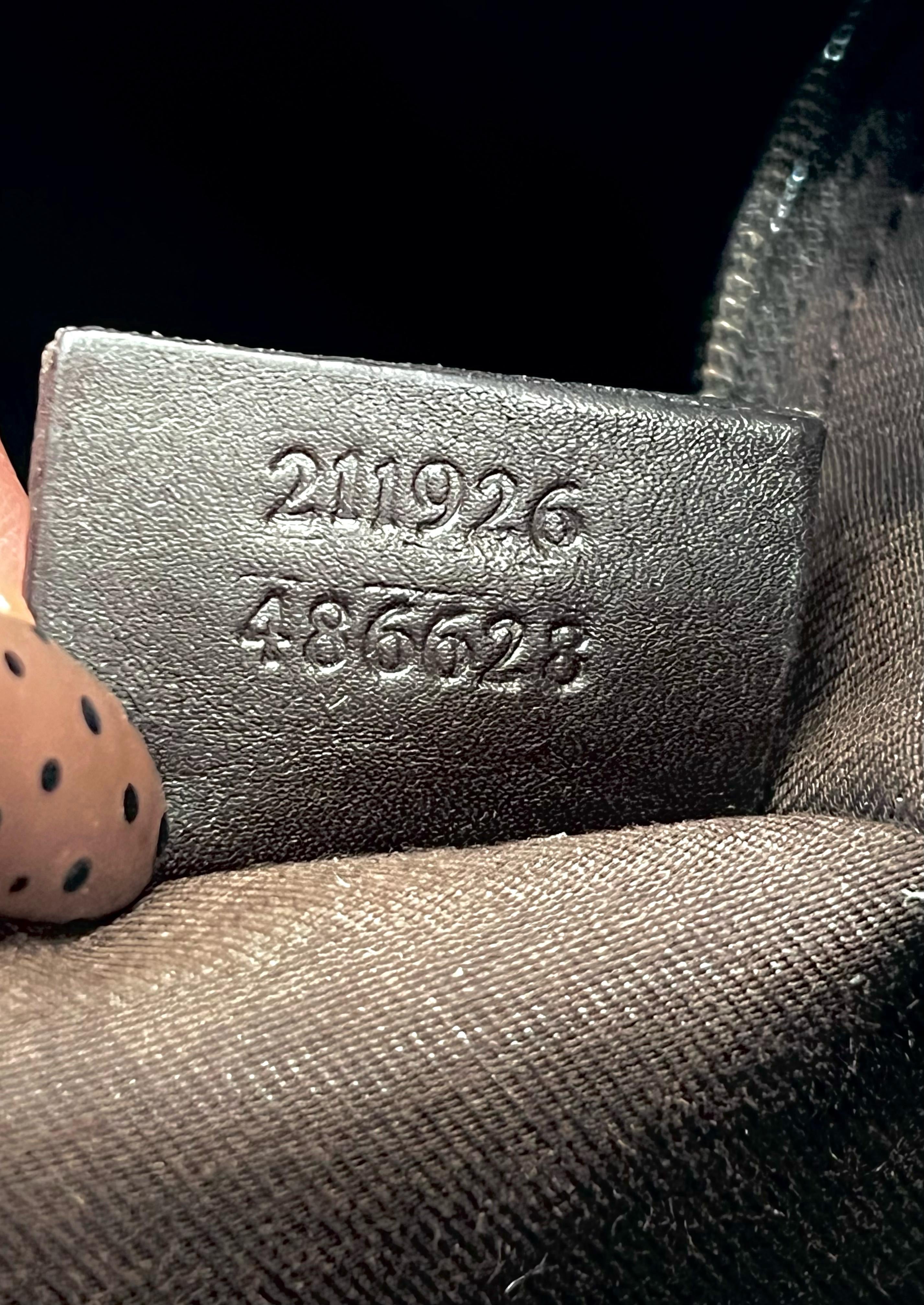 GUCCI GG MONOGRAM CRYSTAL COATED CANVAS VINTAGE SHOULDER BAG