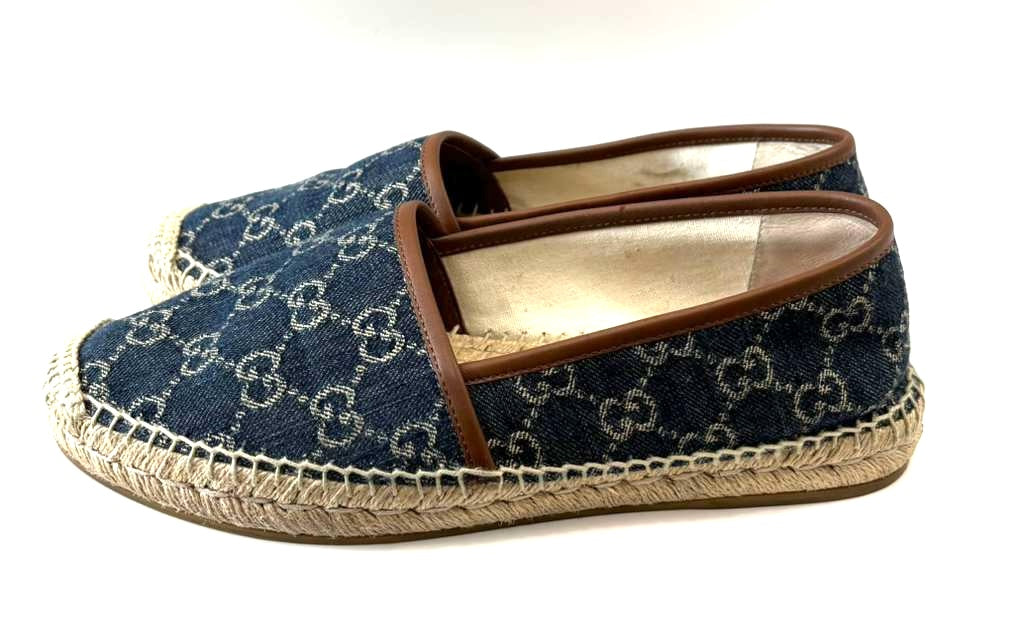 GUCCI GG DENIM PILAR ESPADRILLES