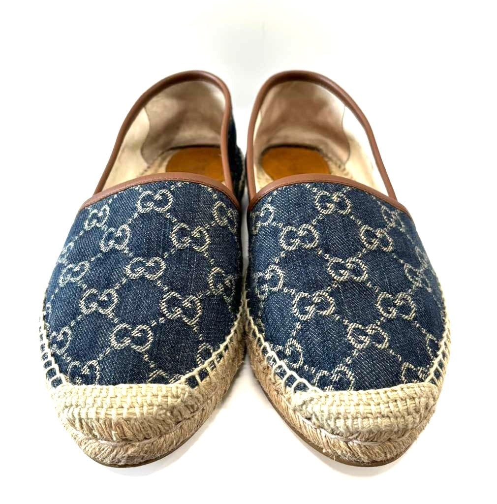 GUCCI GG DENIM PILAR ESPADRILLES