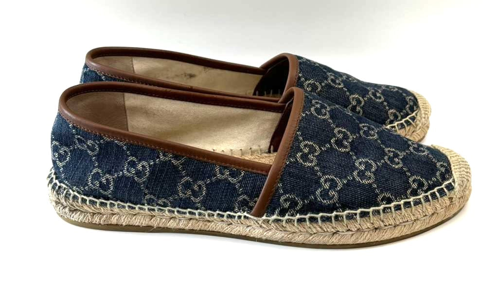 GUCCI GG DENIM PILAR ESPADRILLES