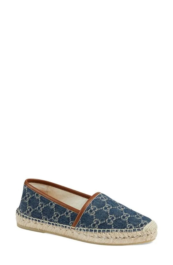 GUCCI GG DENIM PILAR ESPADRILLES