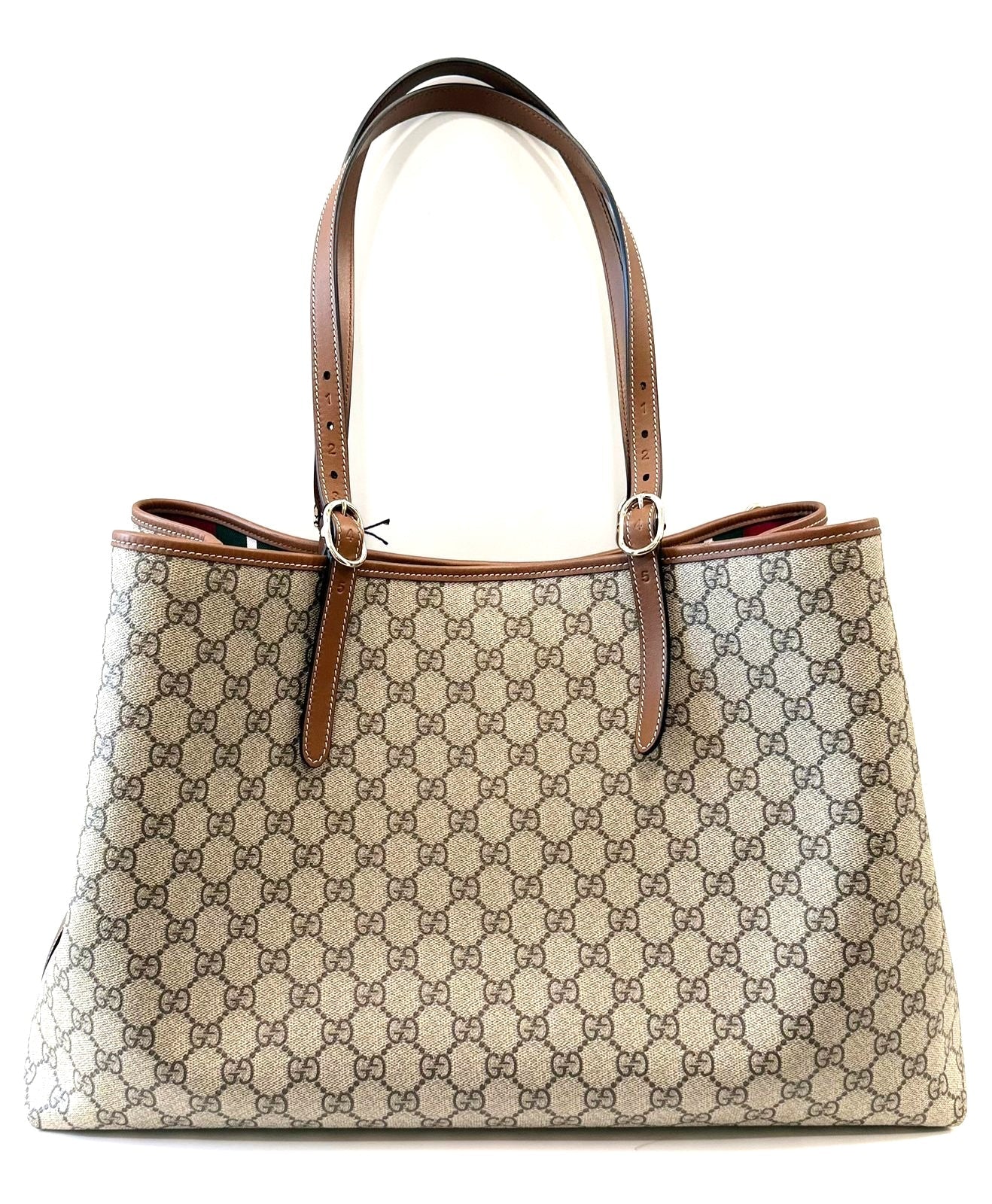 GUCCI GG MONOGRAM EMBLEM MAXI TOTE BAG